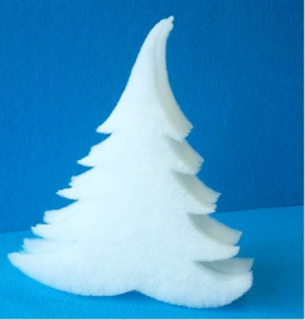 Fensterdekoration Winterdeko SCHNEE-TANNE 41cm aus 4cm FORMWATTE