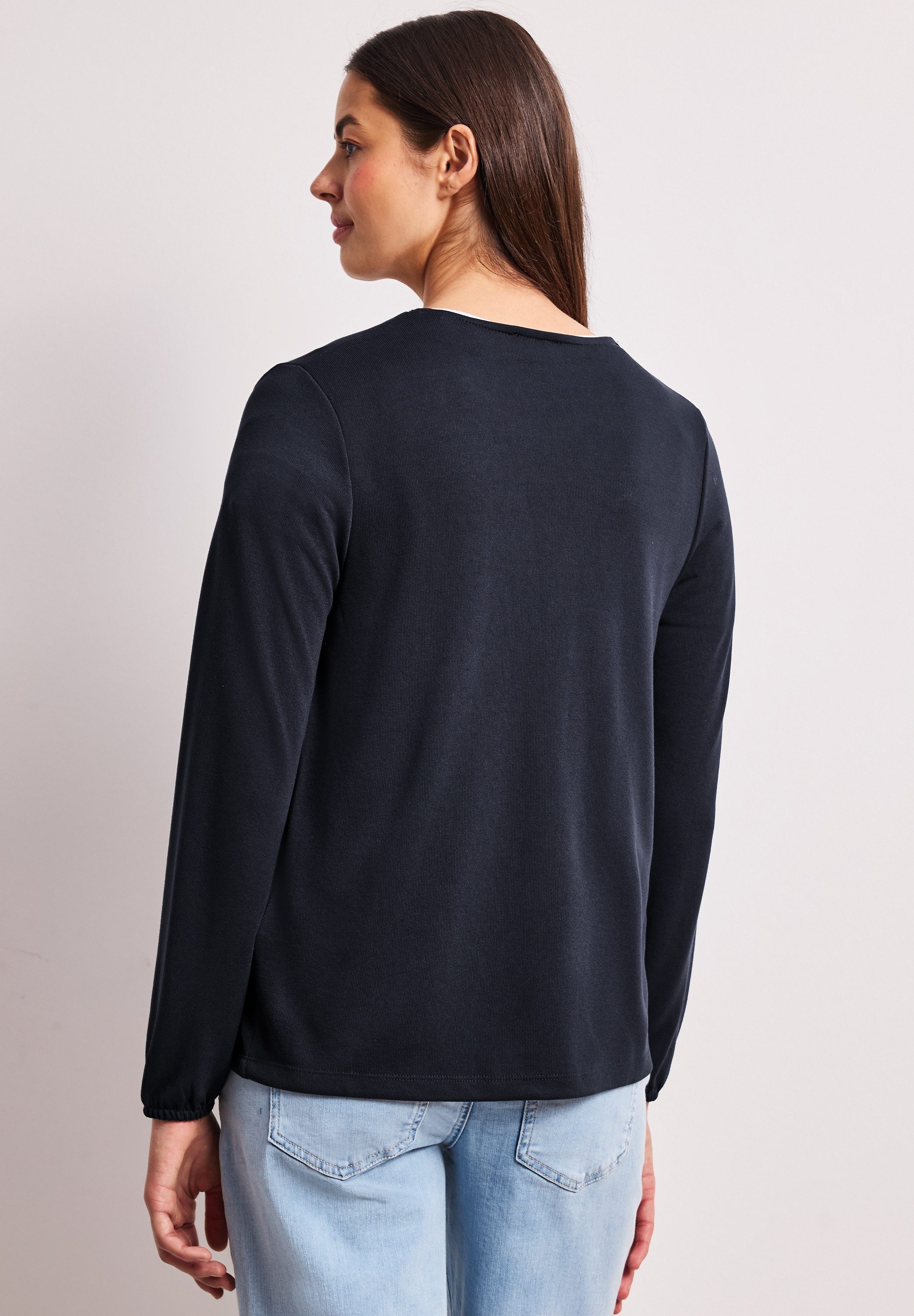 STREET ONE Cardigan bestehend aus einem Materialmix