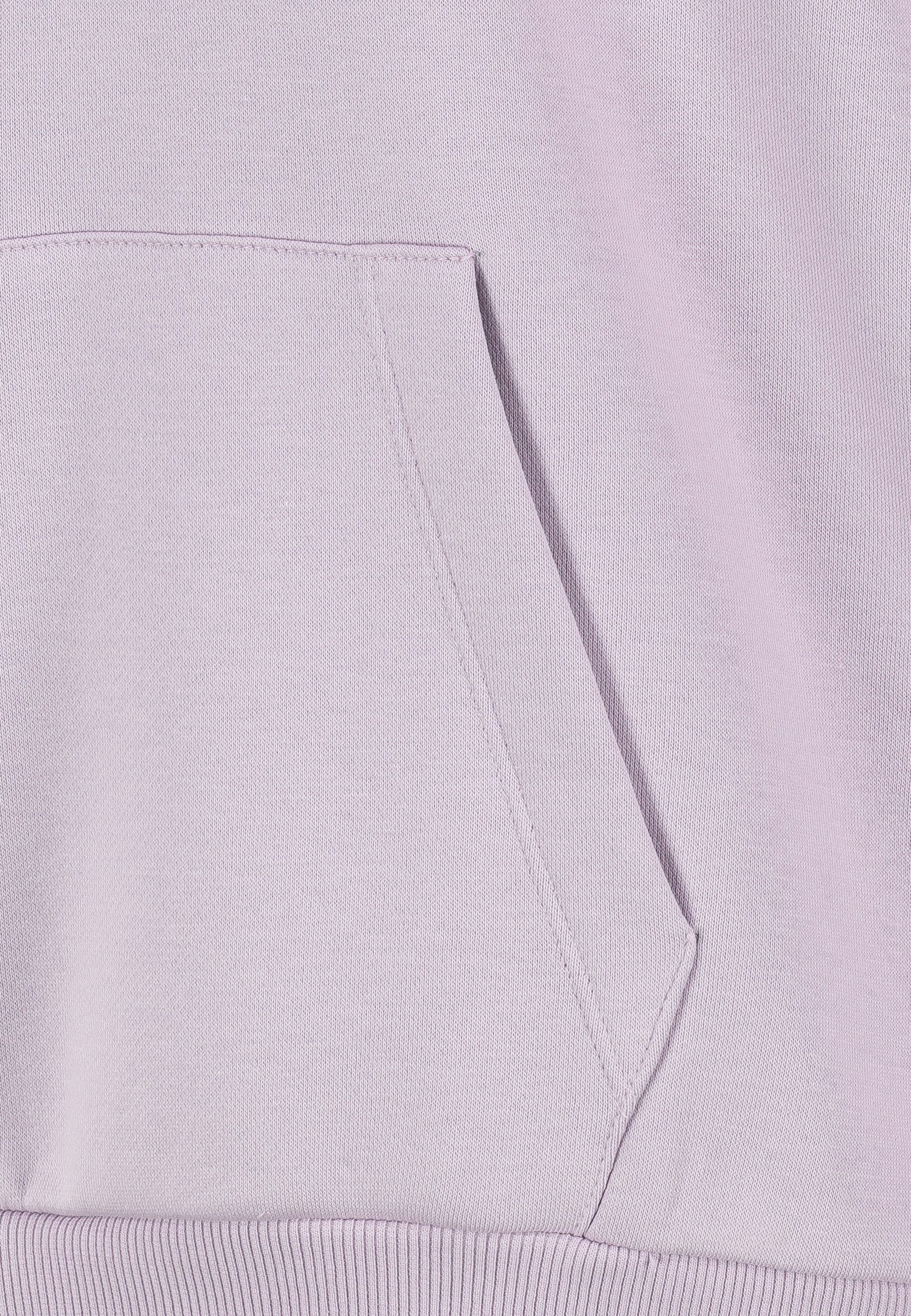 SUBLEVEL Hoodie mit Kängurutasche und Schriftzug für Damen Baumwolle Normal Fit Rundhals bedruckt atmungsaktiv