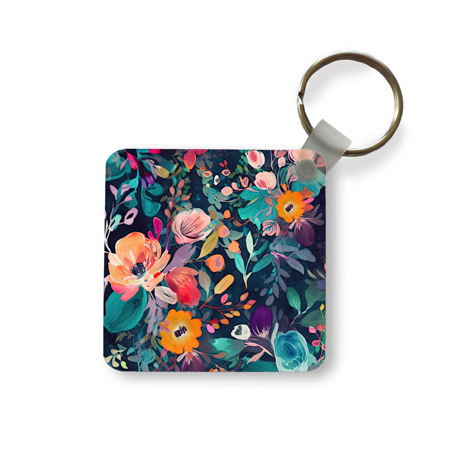 Schlüsselanhänger Bunt - Blumen - Kunst - Natur - Hippie