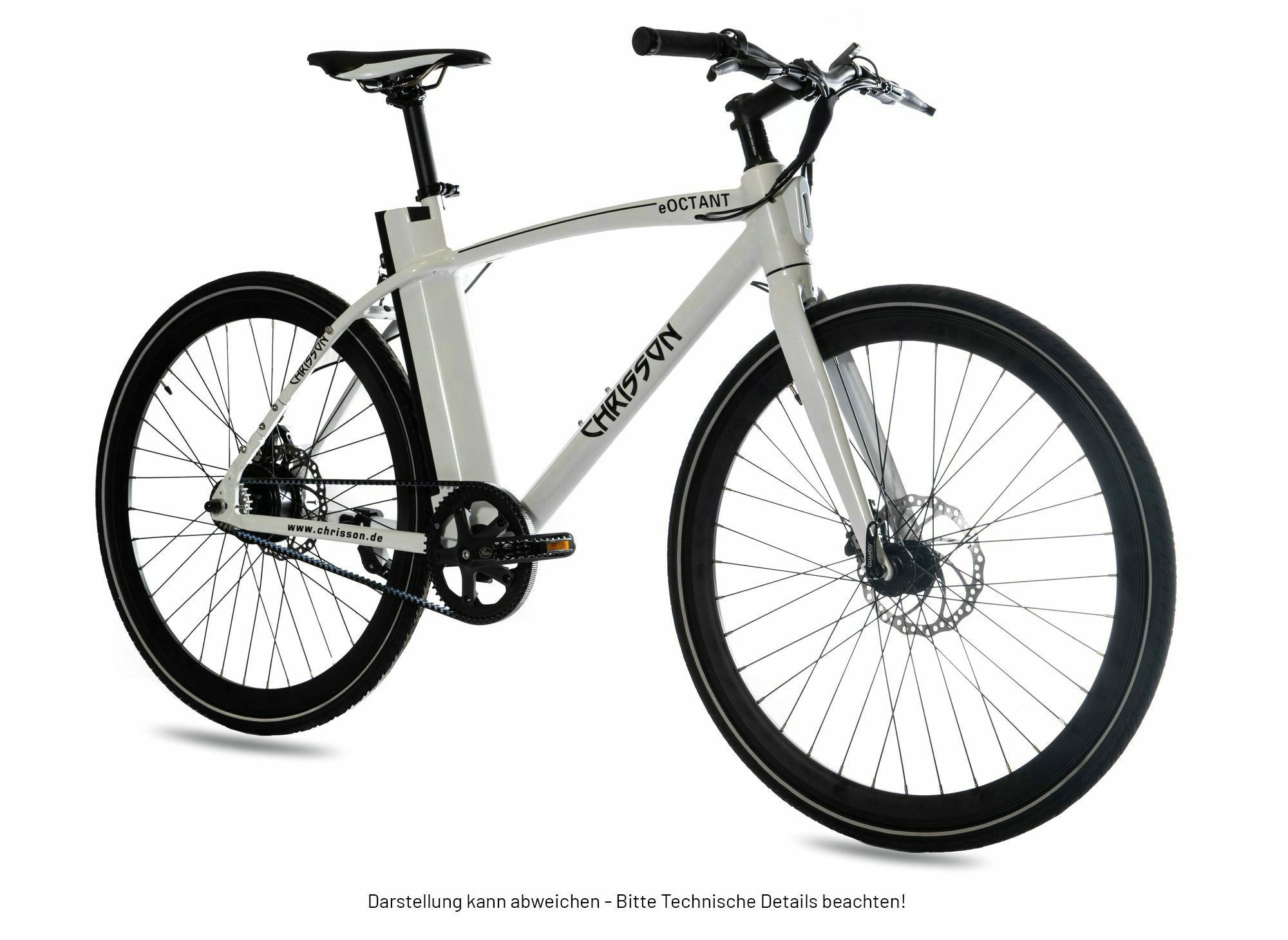 Chrisson E-Bike Touren Bike E Octant belt speed sensor White 28" 367 Wh Diamant, 1 Gang