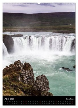 CALVENDO Wandkalender Island - Landschaften vom Wasser geprägt (Premium, hochwertiger DIN A2 Wandkalender 2023, Kunstdruck in Hochglanz)
