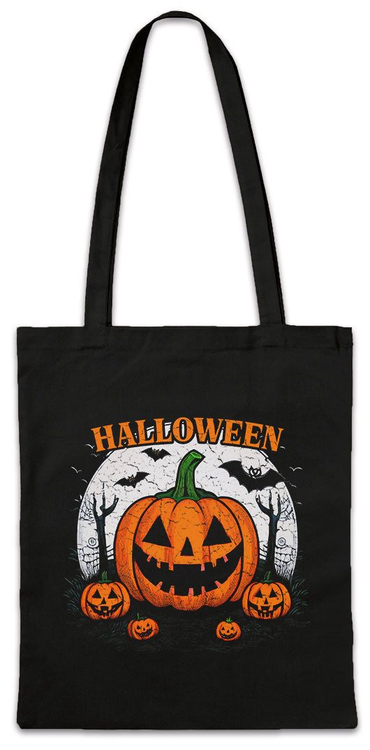 Urban Backwoods Beuteltasche Halloween Pumpkins & Bats Stofftasche Kürbis Horror Costume (1-tlg), Verkleidung Glownig Movie Trick