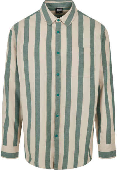 URBAN CLASSICS Langarmhemd Urban Classics Herren Striped Shirt (1-tlg)