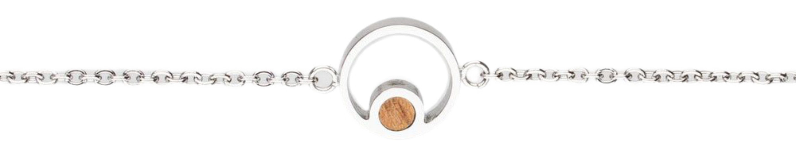 Holzkern Armband Armband mit rundem Anhaenger und Holzelement Holzkern Modell Jewelry