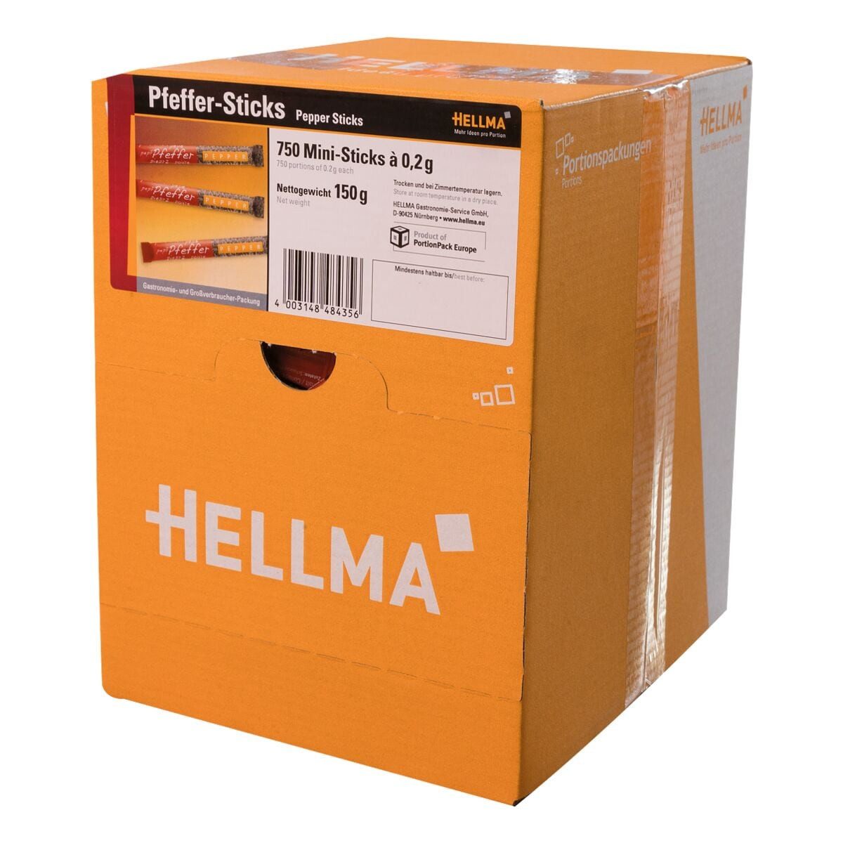 Hellma Gewürz Pfeffer, 750 portionierte Sticks