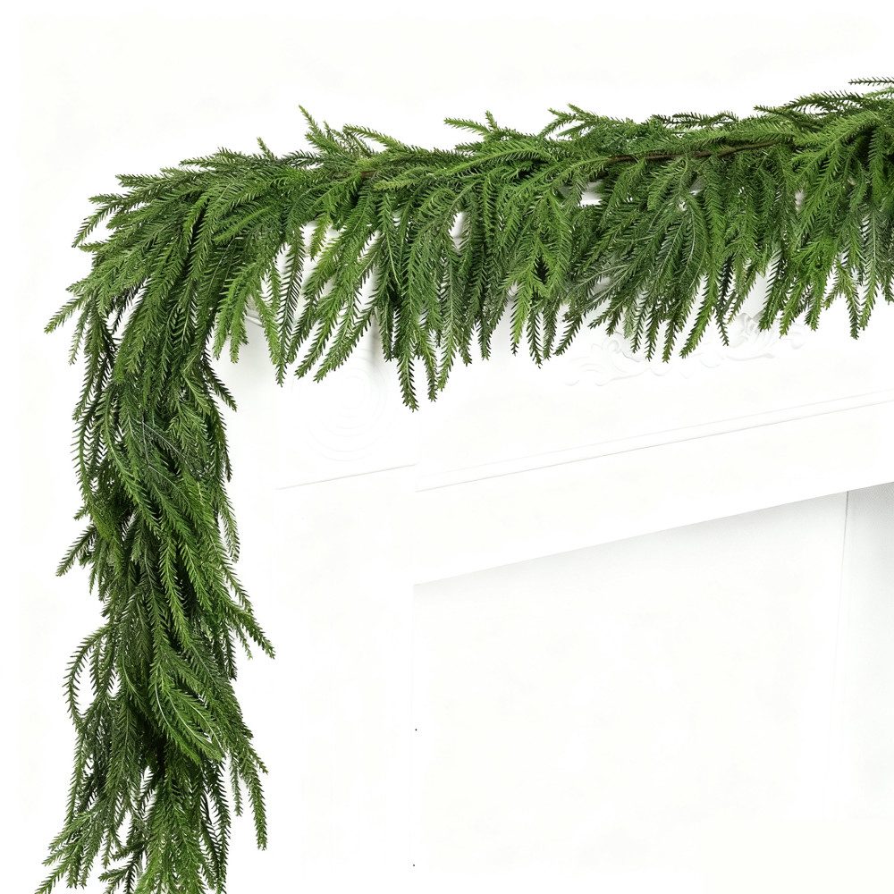 Kunstgirlande Künstliche Weihnachtsgirlande, künstlich Wintergirlande Außen günstig online kaufen