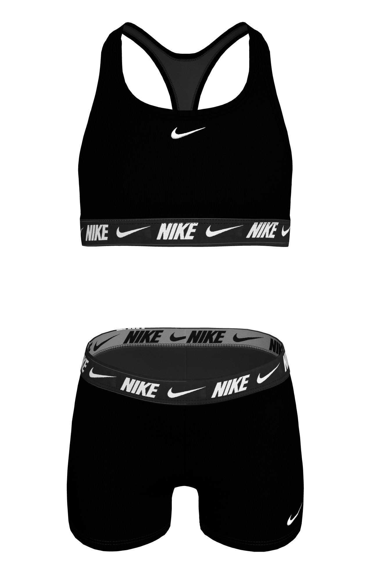 Nike Badeanzug RACERBACK BIKINI & S (2-St) sportlicher Stil, schnell trocknendes Material