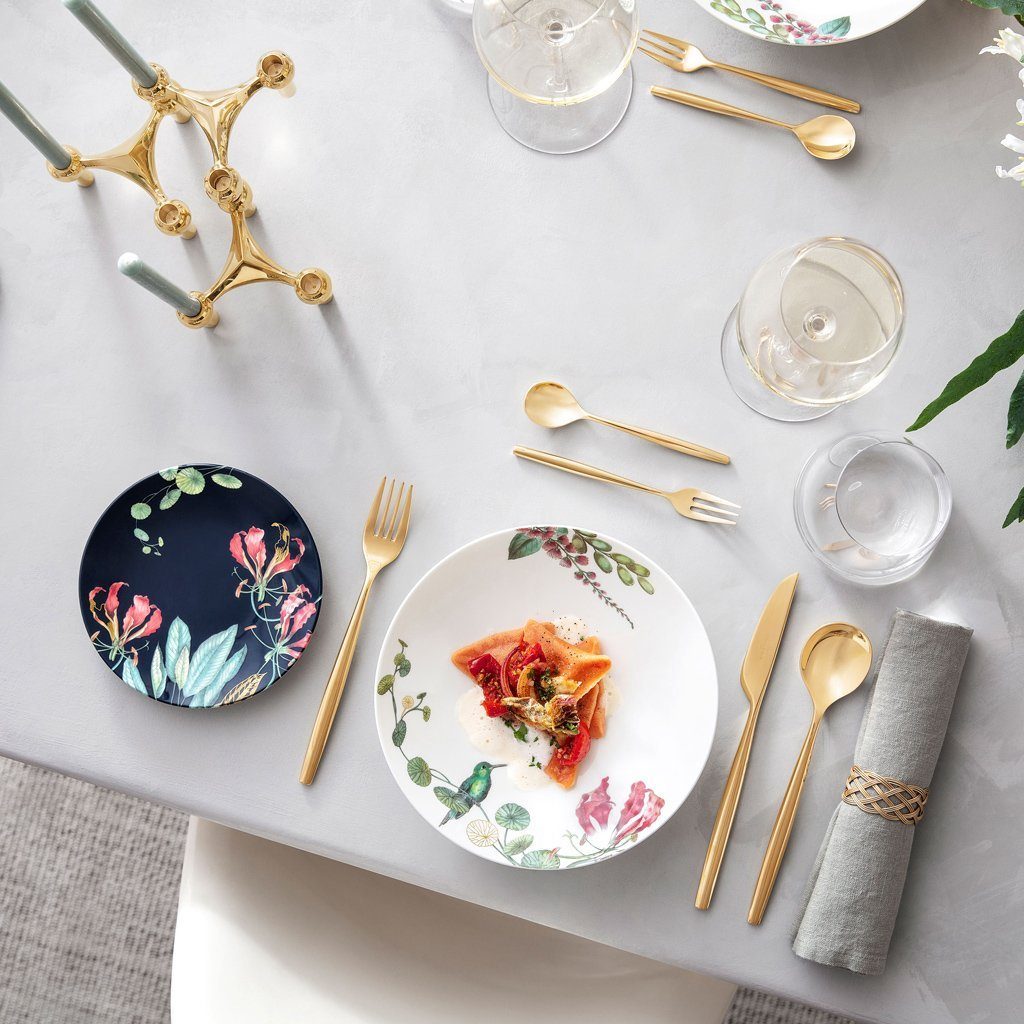 Villeroy & Boch Signature Brotteller Avarua Brotteller, 16cm, blau/bunt, (1 St), Premium Bone Porcelain, spülmaschinenfest, Made in Germany
