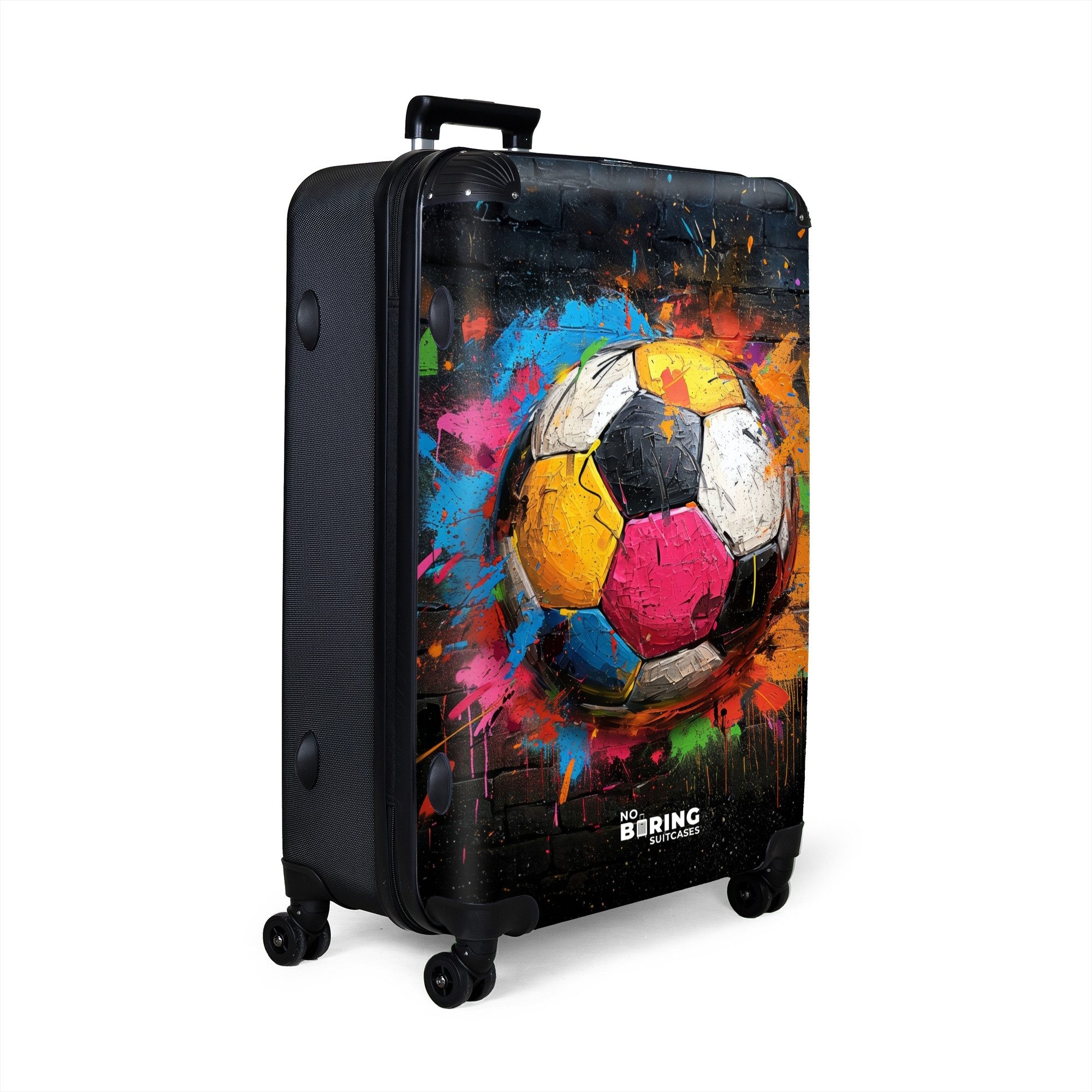 NoBoringSuitcases.com© Hartschalen-Trolley Graffiti-Fußball mit bunten Farb günstig online kaufen