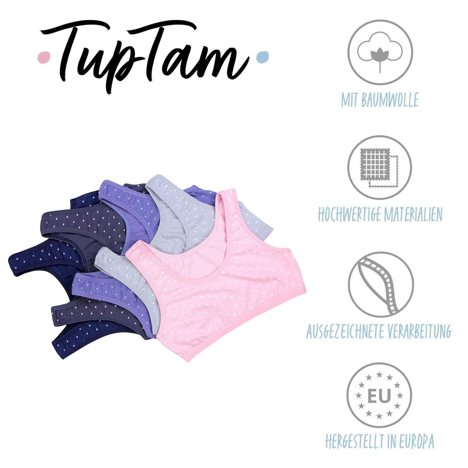 TupTam Bustier TupTam Mädchen Bustier mit breiten Trägern 5er Pack