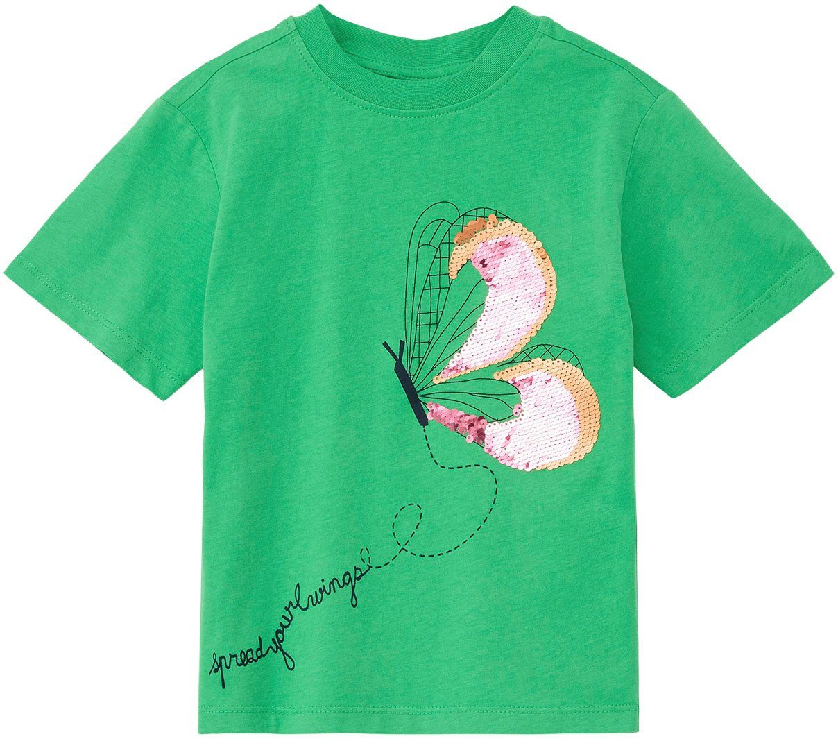 s.Oliver Junior T-Shirt mit Wendepailletten green
