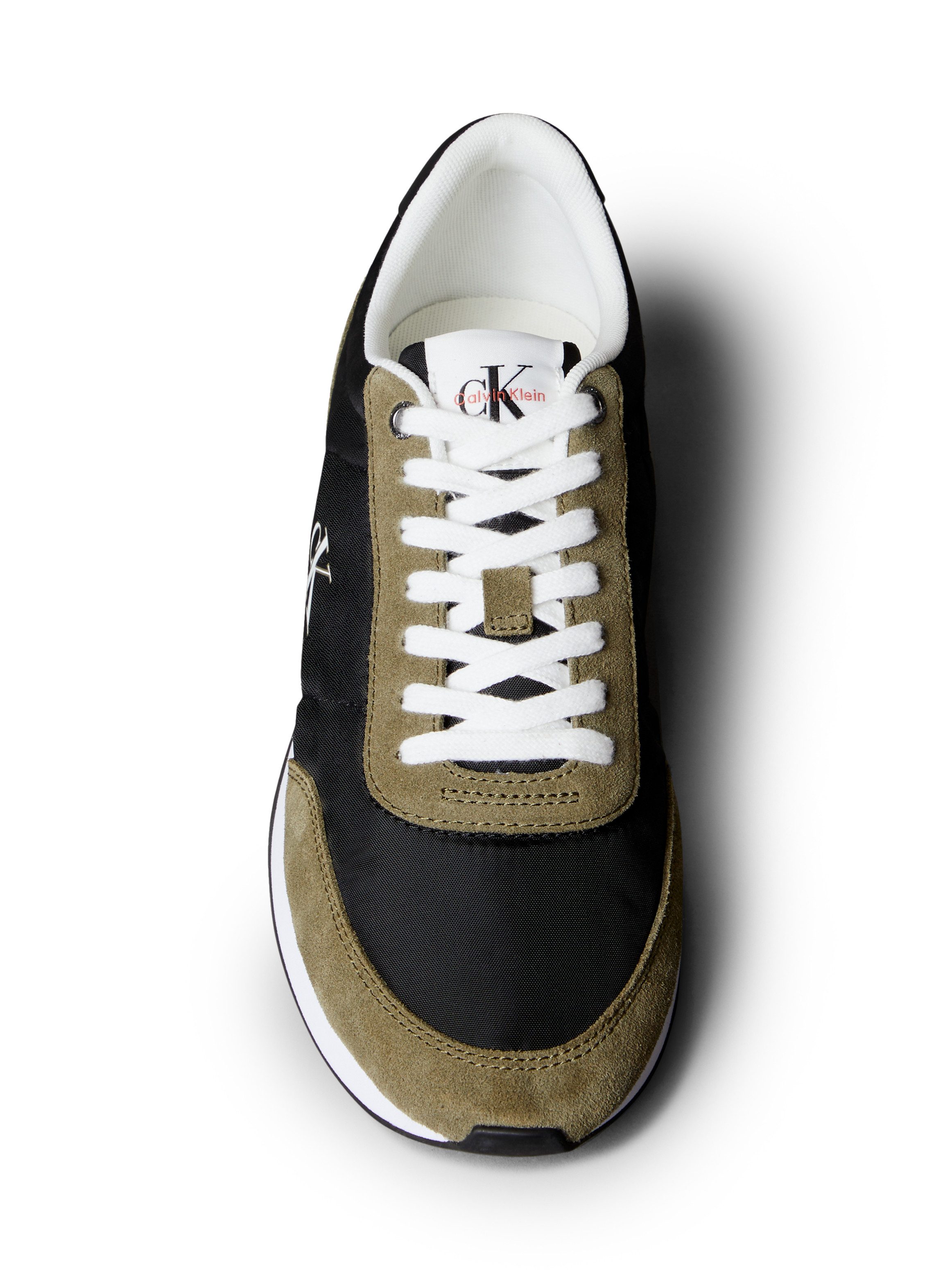 Calvin Klein Jeans RETRO RUNNER ESS MIX MAT Sneaker Runner-Sneaker, Freizeitschuh, Halbschuh mit seitlichem CK-Logo