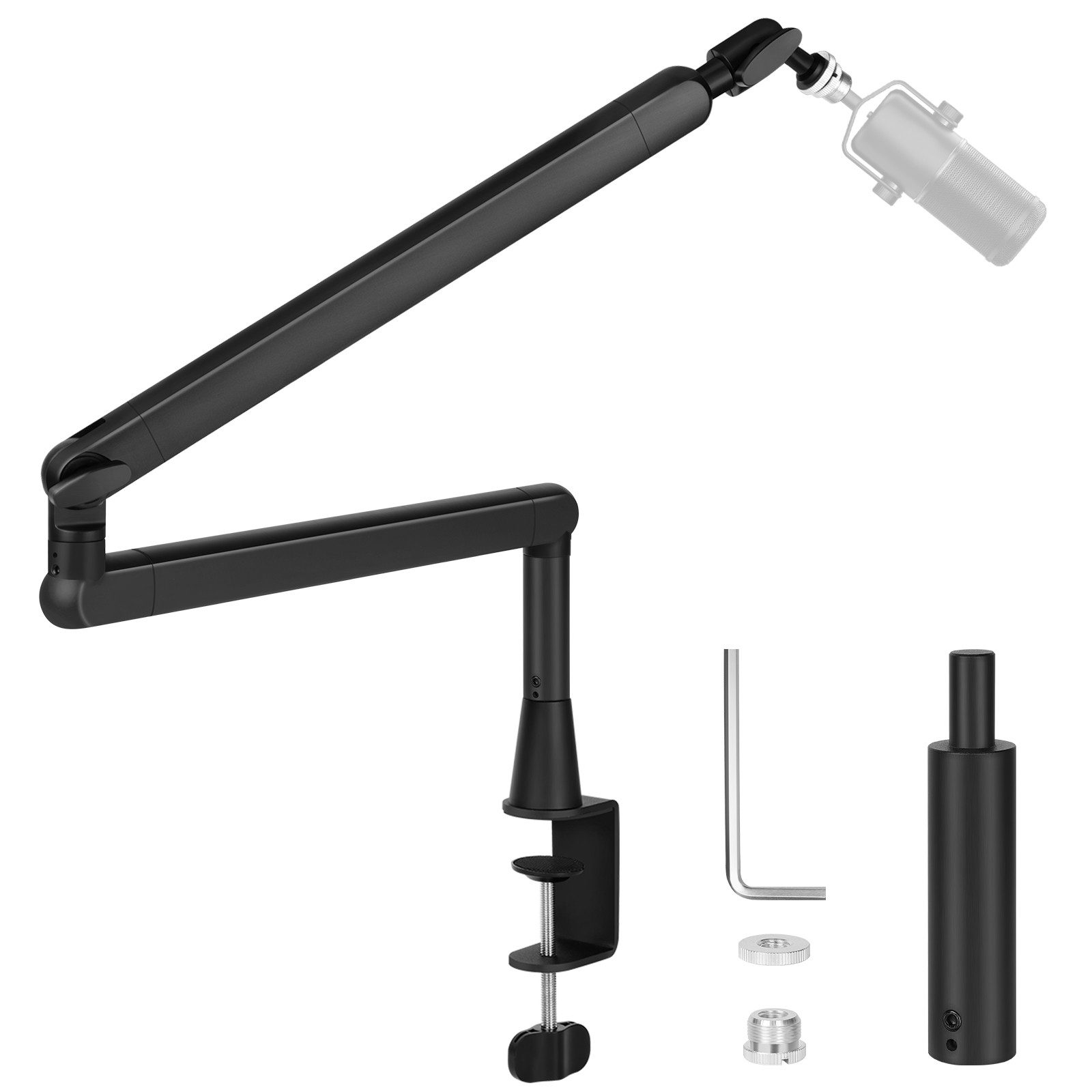 Mikrofon-Halterung Low Profile Mikrofonständer mit 360° Drehbarem Mikrofonarm