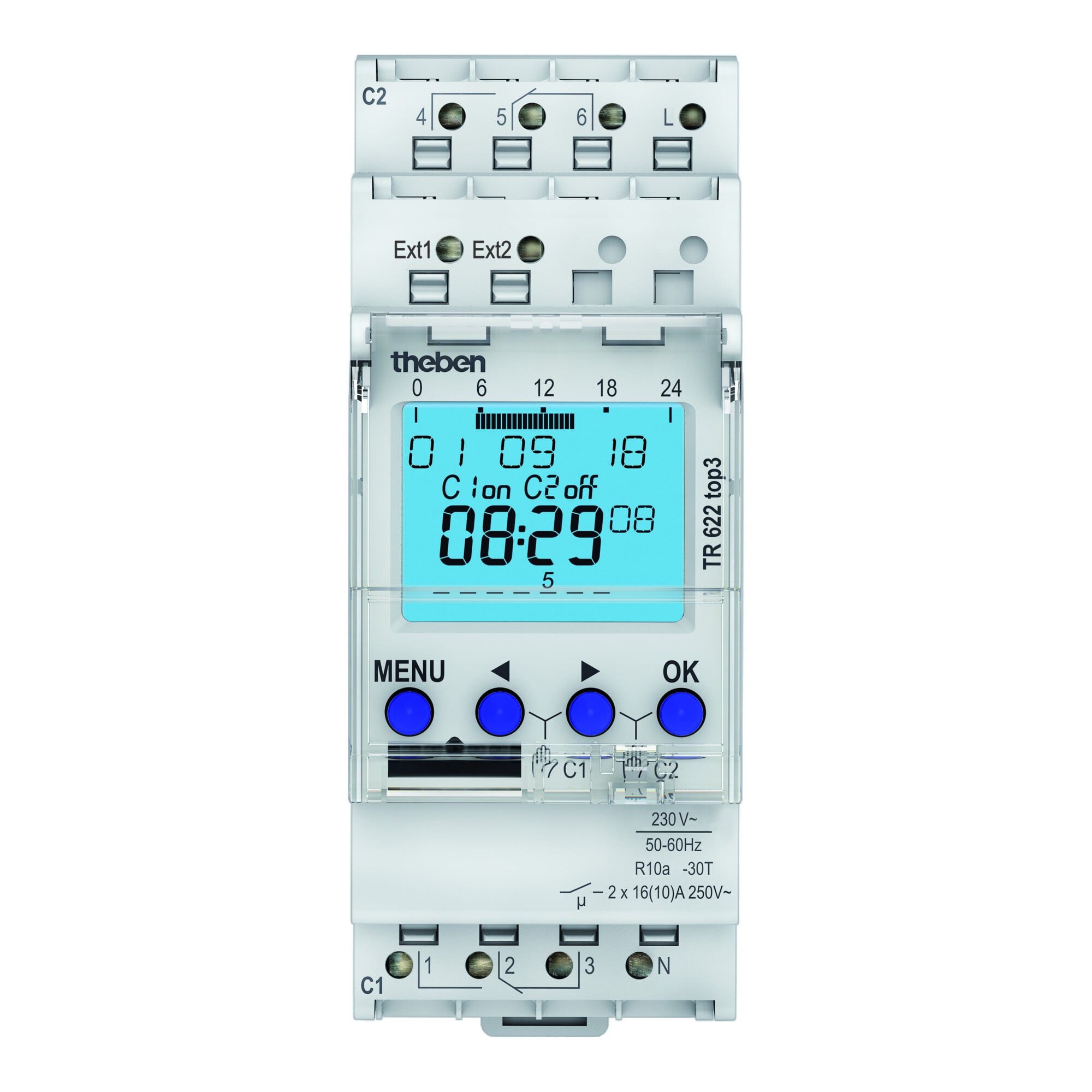 theben Theben Digitale Zeitschaltuhr Wochenprog. 2K TR 622 top3 Smart-Home-Steuerelement