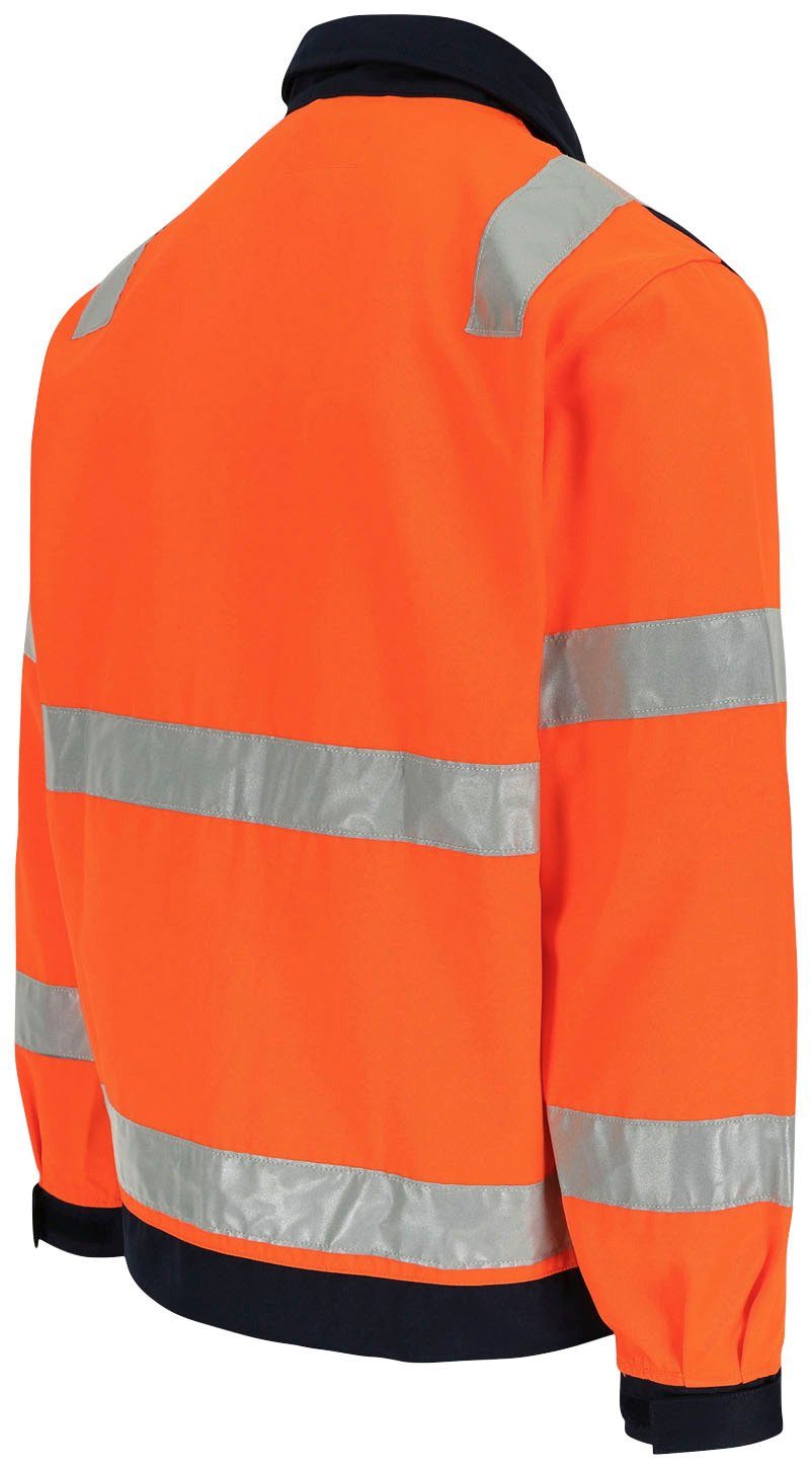 Herock Arbeitsjacke Hydros Hochsichtbar Jacke orange Bänder Hochwertig, Taschen, Bündchen, reflektierende eintellbare 5 5cm