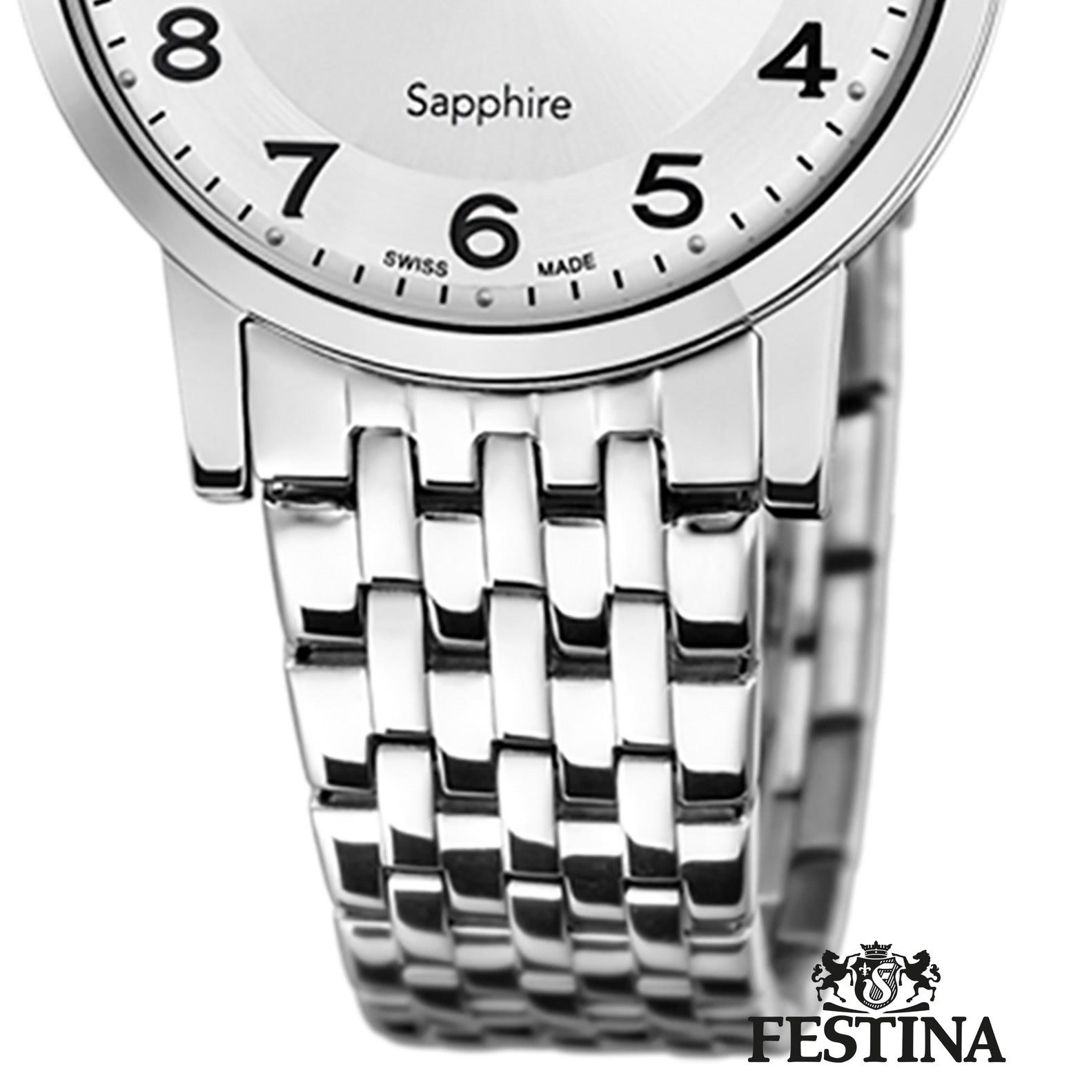 Festina Quarzuhr Festina Damenuhr Edelstahl silber, (Analoguhr), Damen Armbanduhr rund, Edelstahlarmband silber, Elegant