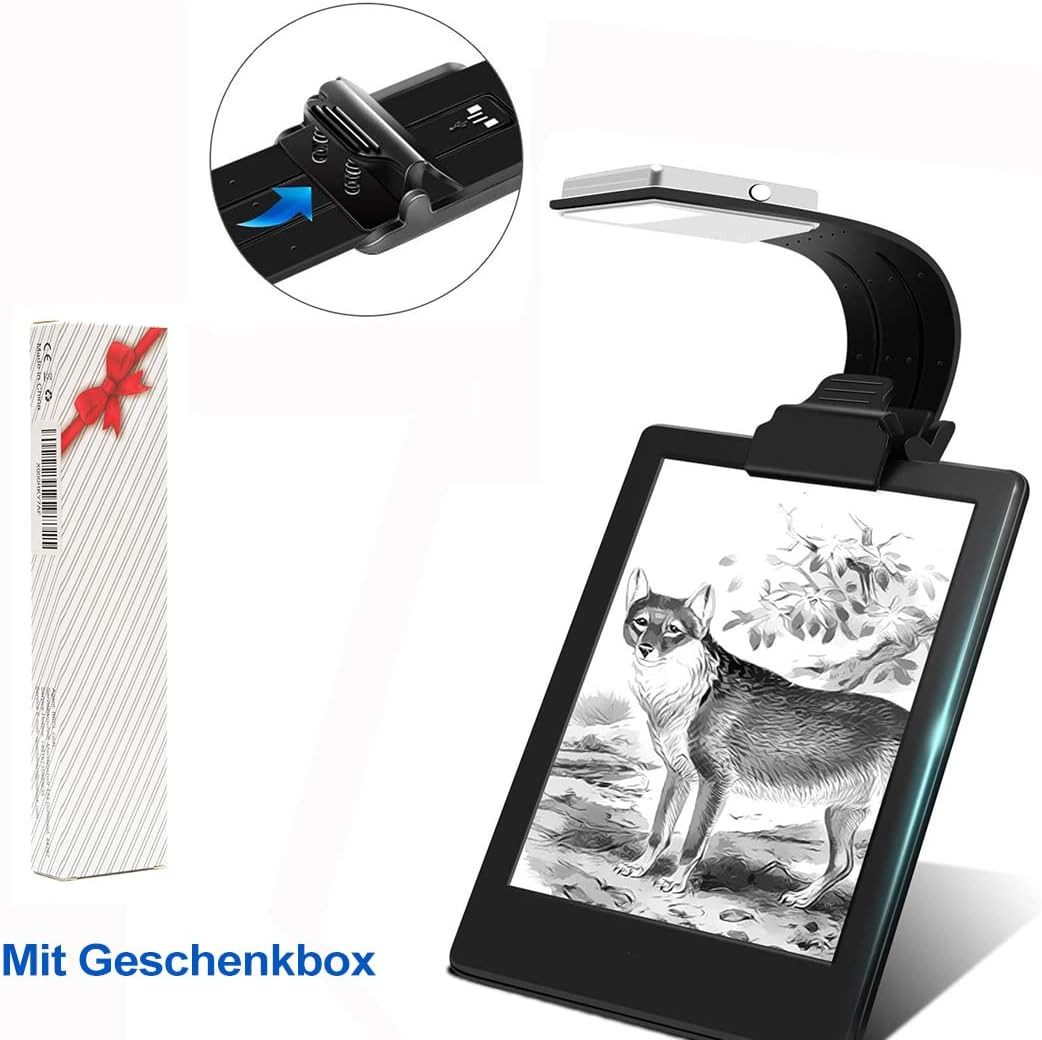 FELIXLEO LED Leselampe Opard LED Leselampe Buchlampe dimmbar tragbar für Kindle Leser