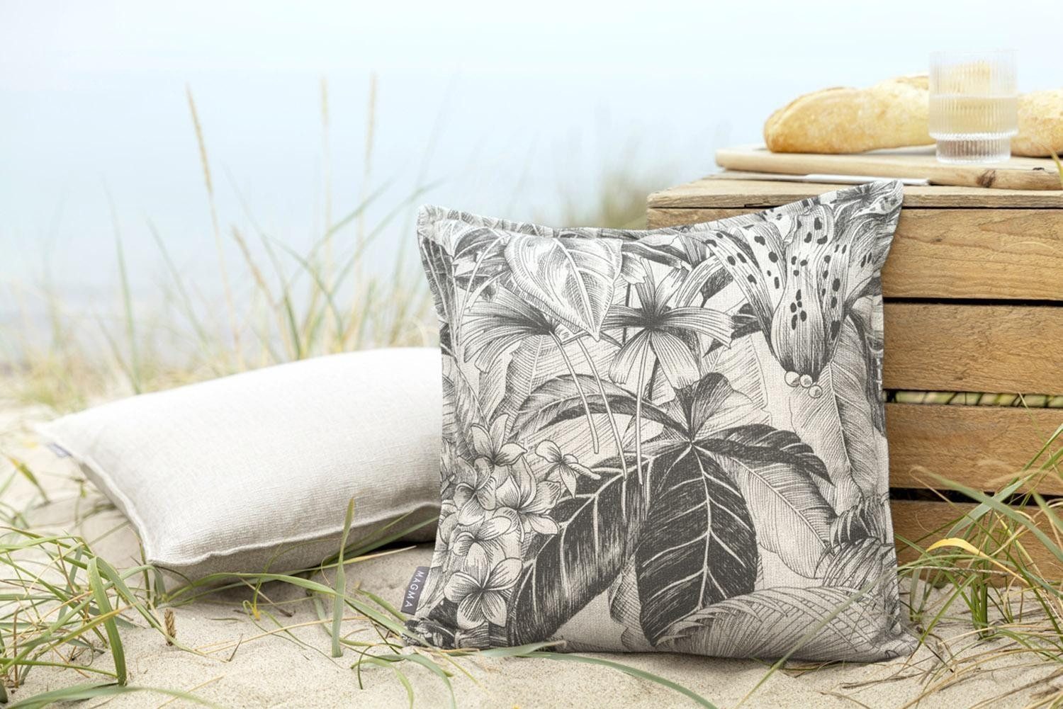 Magma Heimtex Kissenhülle Kissenhülle NEVA, B 40 cm, L 40 cm, Sandfarben, (1 Stück), Polyester, Leinen, mit Reißverschluss