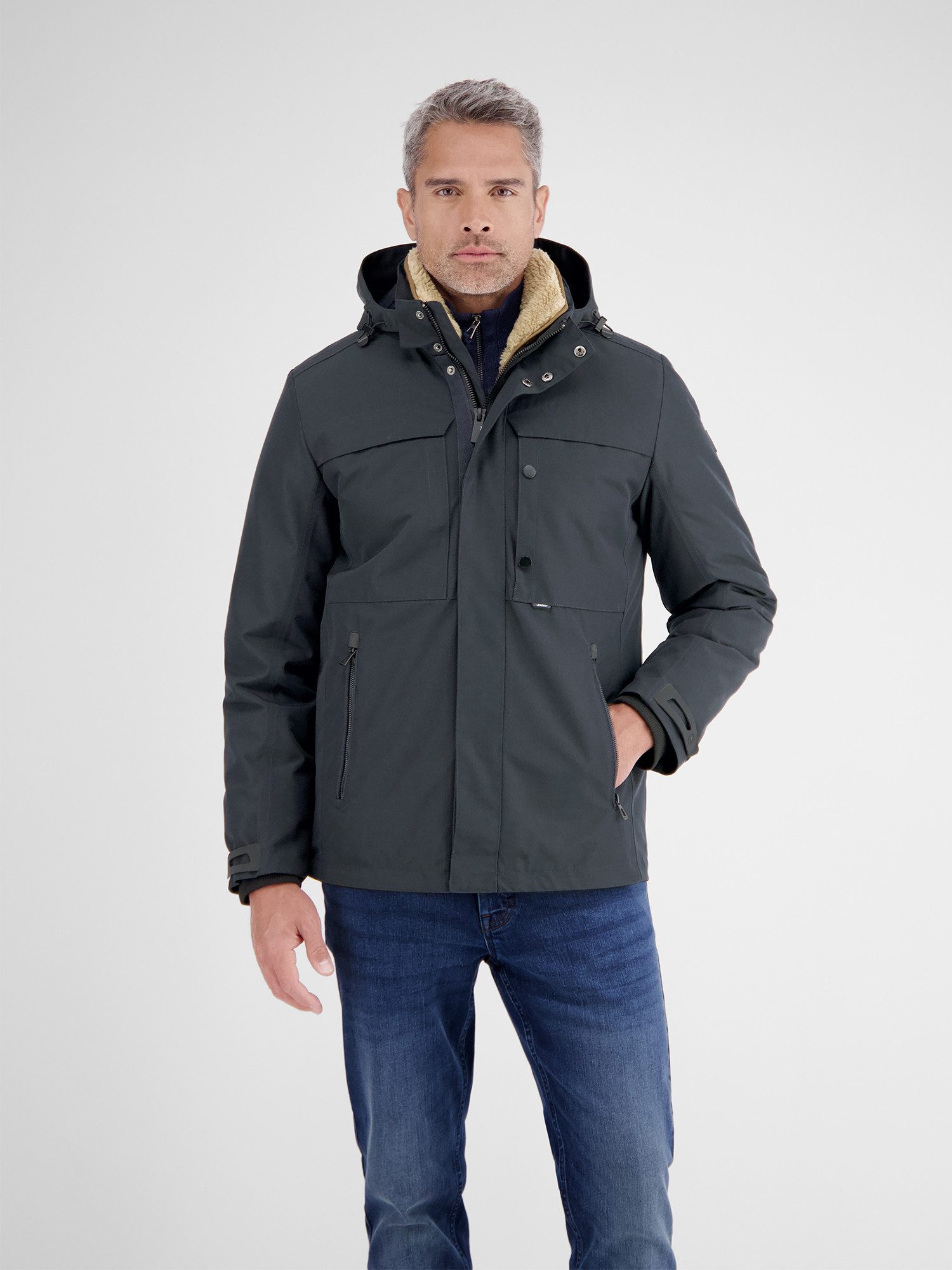 LERROS Winterjacke Herren Winterjacke mit herausnehmbarer Innenjacke