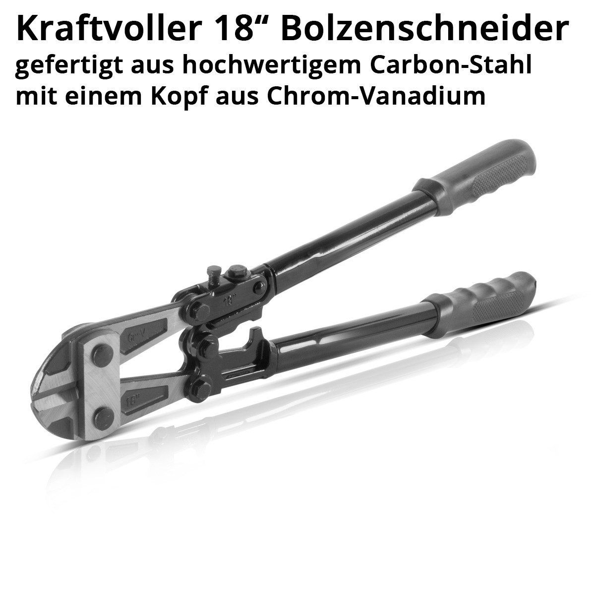 STAHLWERK Bolzenschneider 18“ CrV Bolzenschere Stahlschneider Baustahlschere, (Packung, 1-tlg), Stahlschneider, Mattenschneider