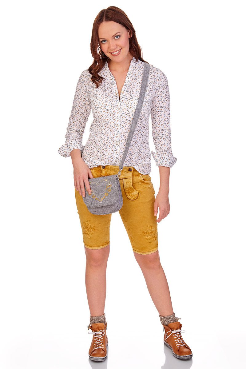 Hatico Trachtenbluse Trachtenbluse - SOPHIA - ocker