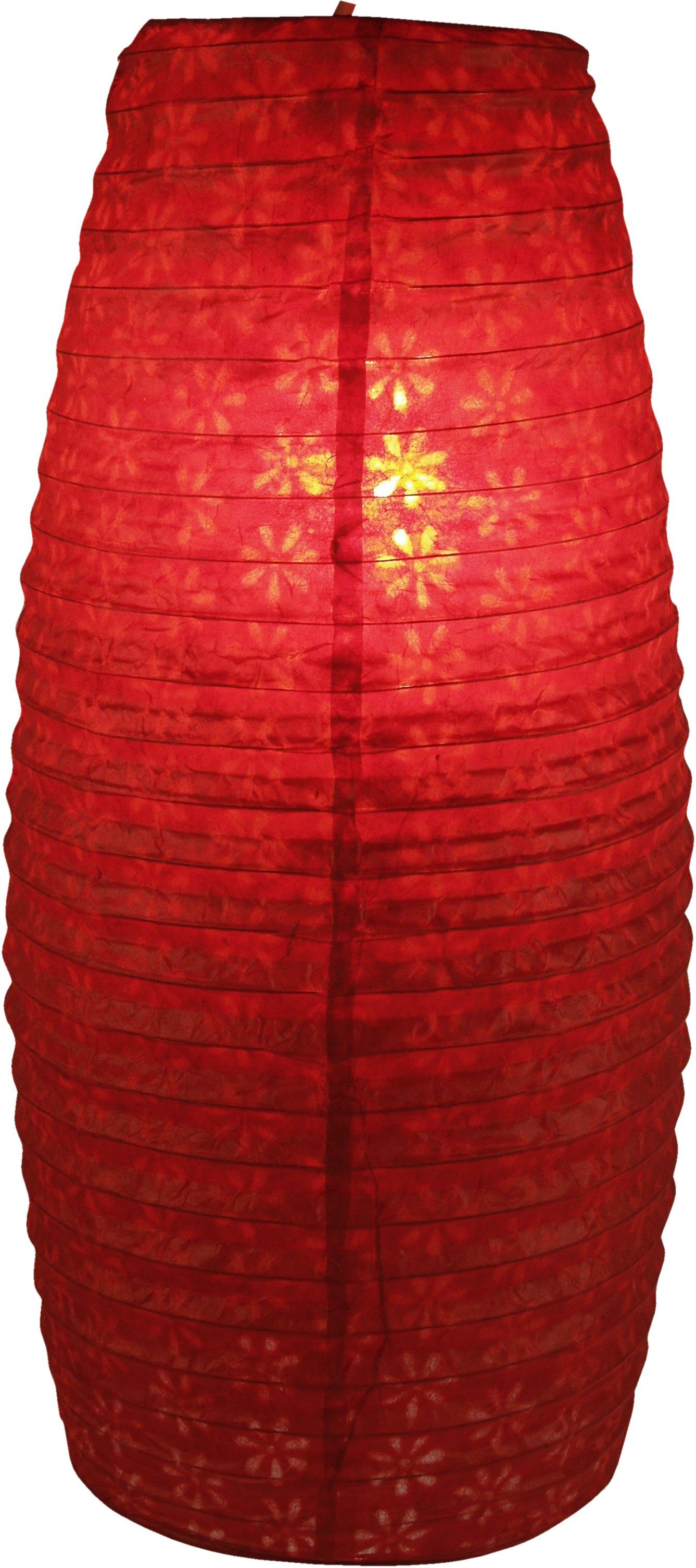 Leuchtmittel rot inklusive Papierlampenschirm,.., Deckenleuchten nicht Kleiner Lokta ovaler Guru-Shop