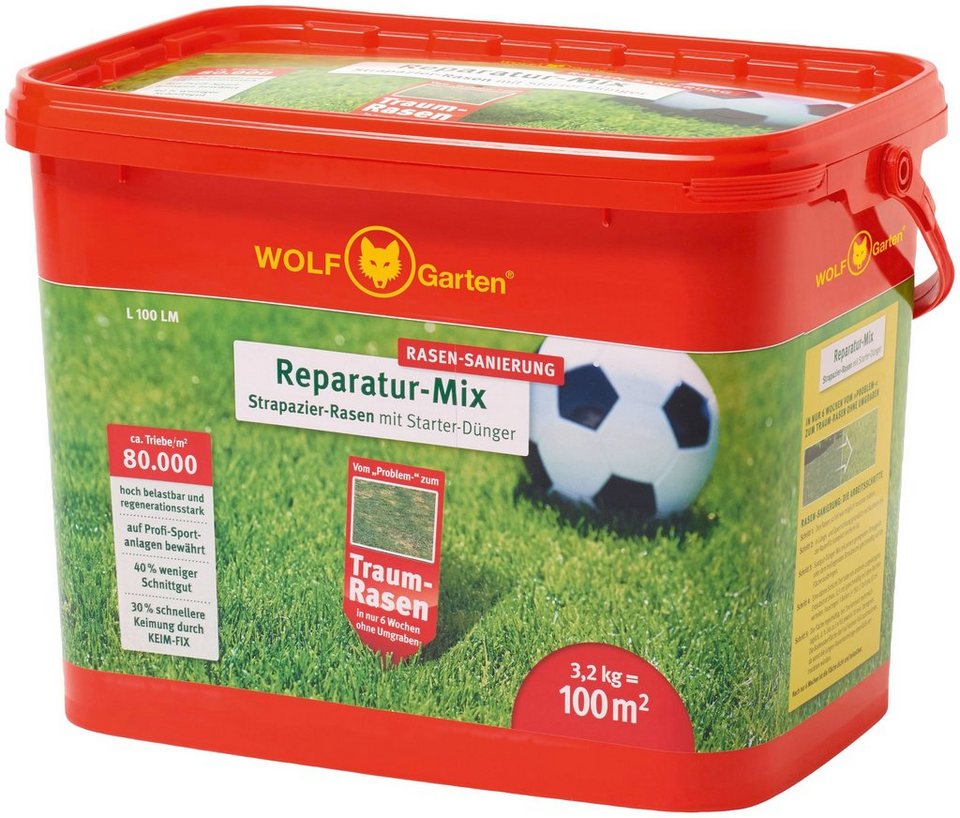 WOLFGarten Rasensamen »L 100 LM StrapazierRasen«, 3,2 kg