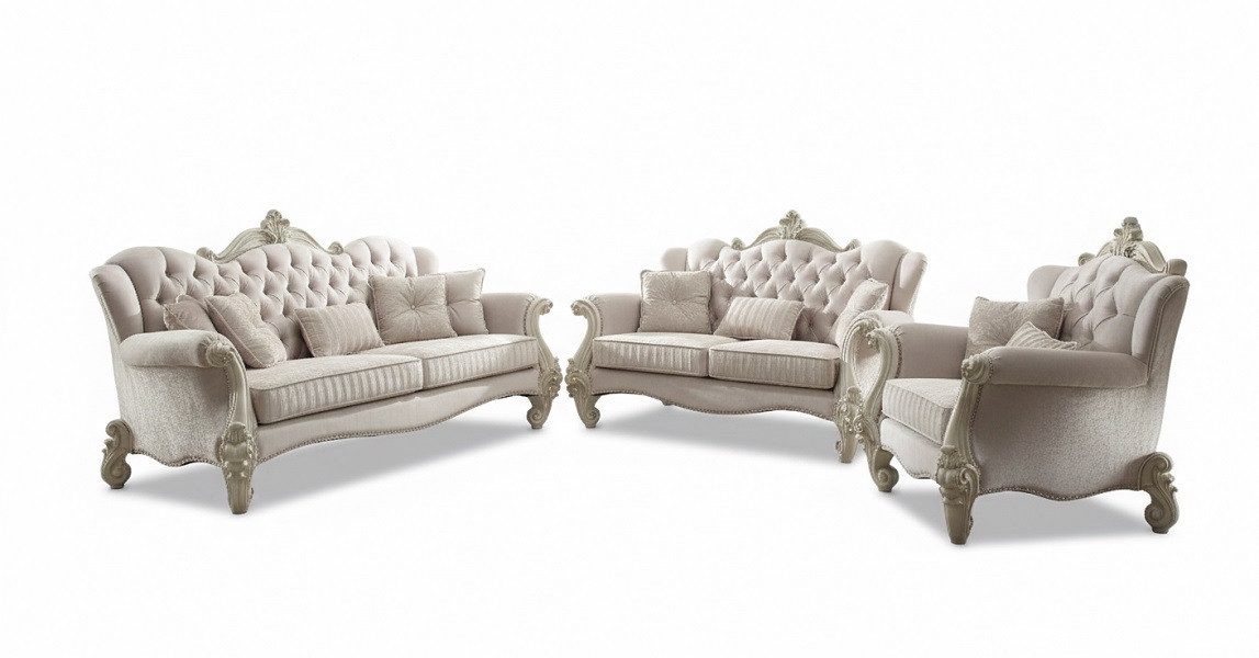 JVmoebel Polstergarnitur Chesterfield Sofa in elegantem Design mit hochwertiger Polsterung, (2-tlg., 3 Sitzer Sofa + 2 Sitzer Sofa), Made in Europa