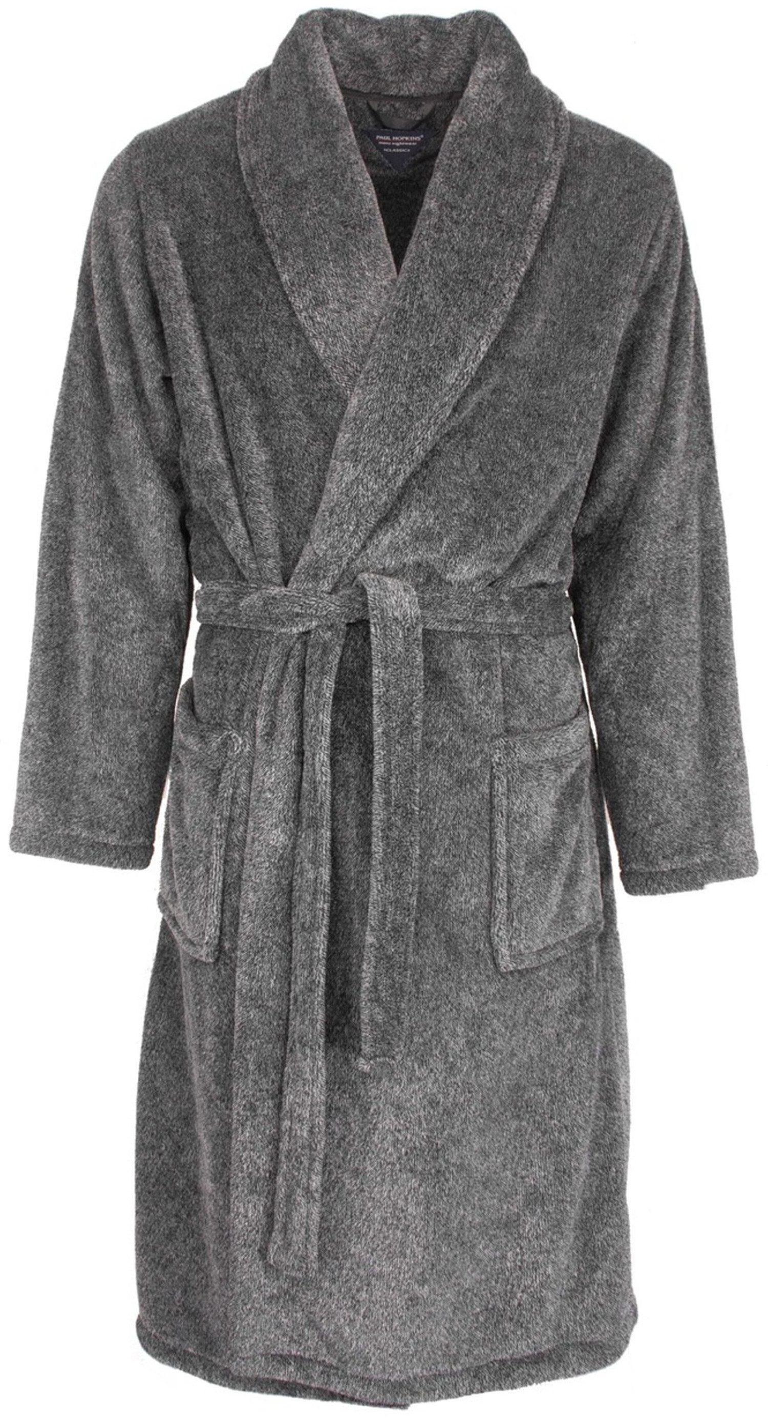 Paul Hopkins Herrenbademantel Herren Velours Bademantel, Midi, Polyester, S günstig online kaufen