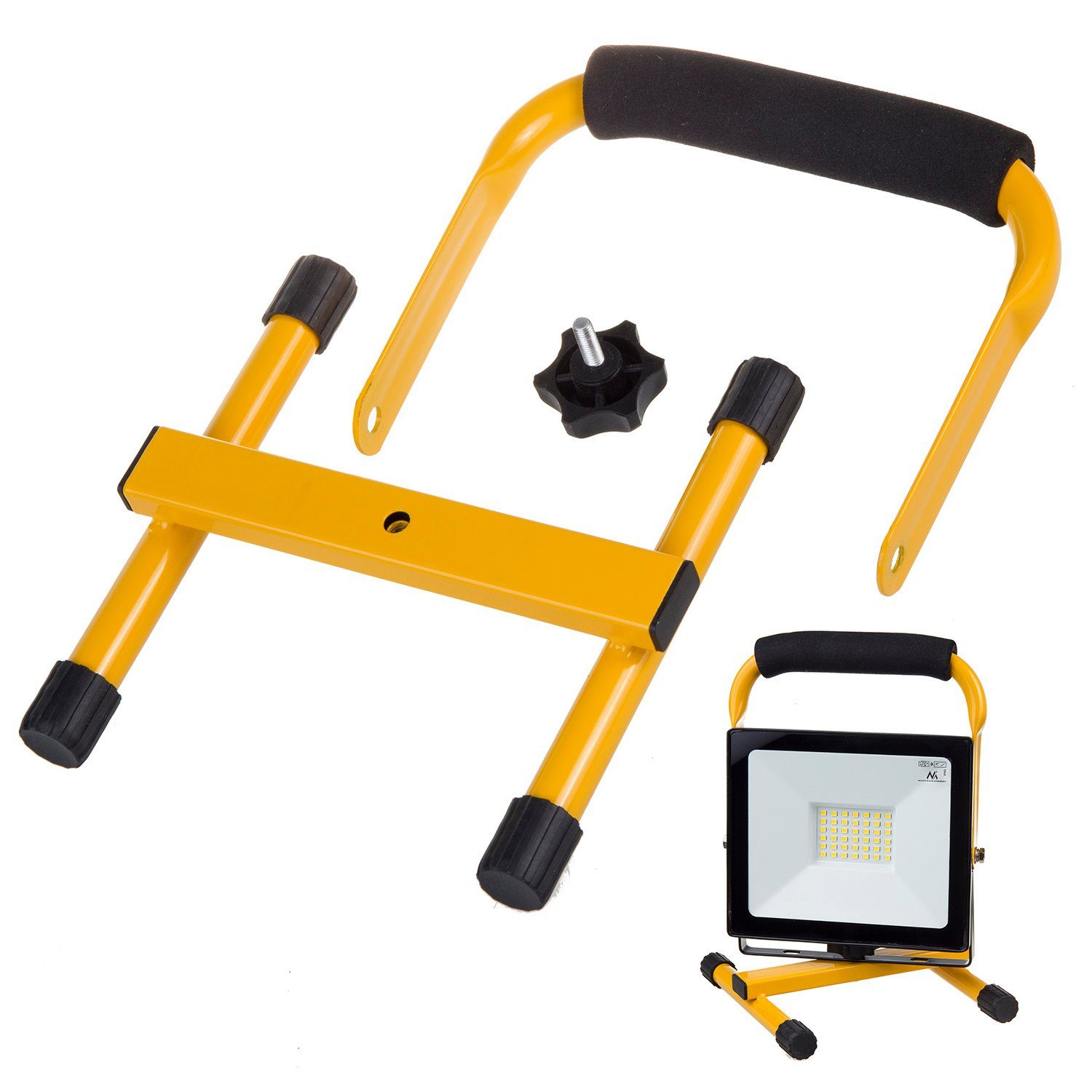 Maclean construction spotlight, LED construction spotlight 50W with floor work stand