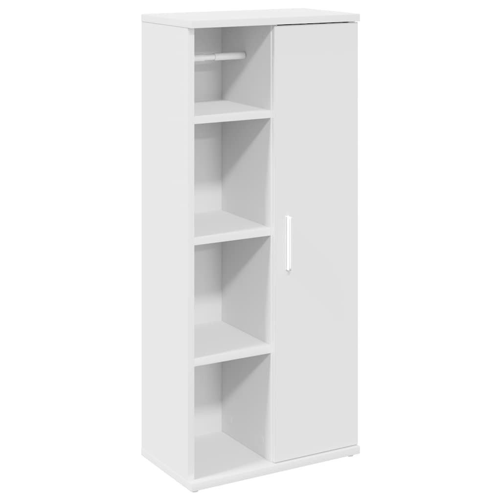 vidaXL Badezimmer-Set Badezimmerschrank mit Rollenhalter Weiß günstig online kaufen