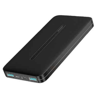 COFI 1453 Powerbank 10000mAh 2,1A 2x USB Externer Akku-Ladegerät schwarz Powerbank