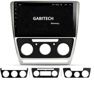 GABITECH 10" Android 13 Autoradio mit GPS Navi für Skoda Octavia 2007-2014 Autoradio (FM, AM, RDS, Can Bus, WiFi, Bluetooth, Plug & Play, Drahtlos Carplay)