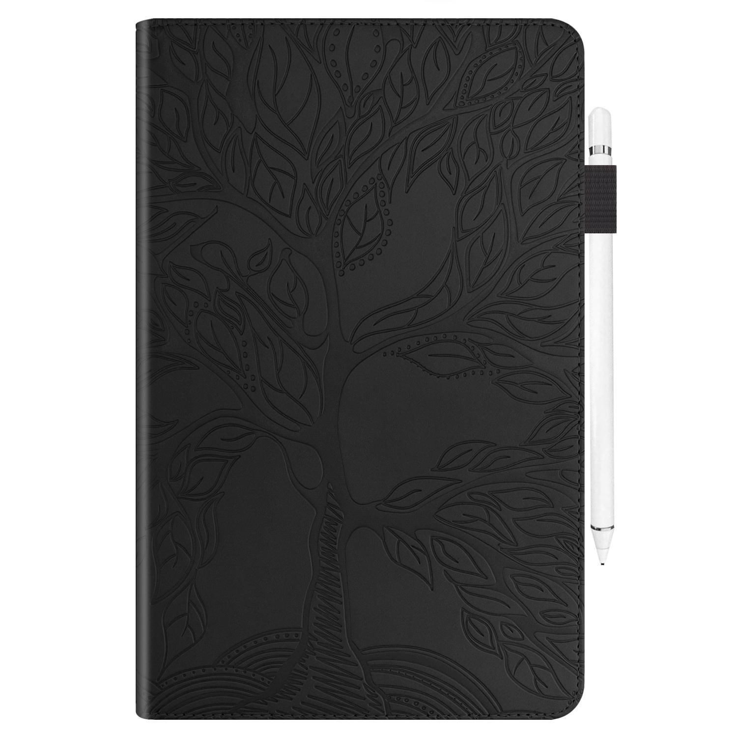 Wigento Tablet-Hülle Für Samsung Galaxy Tab S11 Ultra Baum Design Kunstleder Tasche Schwarz, Baum Design Hülle mit Standfunktion und Kratzschutz