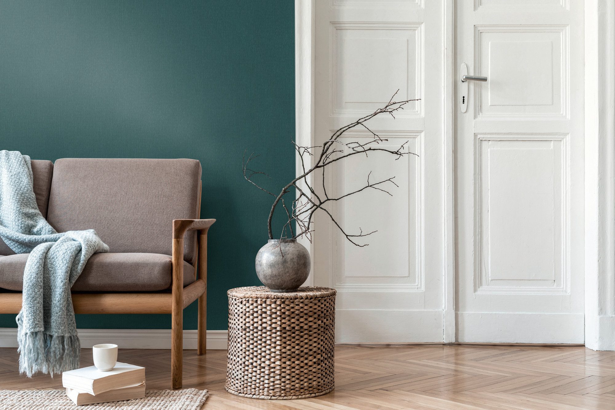 living walls Vliestapete Unitapete Leausenstruktur - Vliestapete modern, strukturiert, matt, (1 St), Moderne Vliestapete aus Leausenoptik