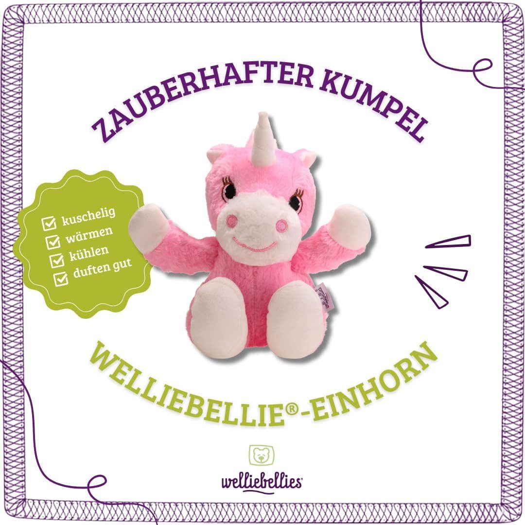 Welliebellies Wärmekissen welliebellies® Wärmetier Einhorn - Kuschelig & wärmend