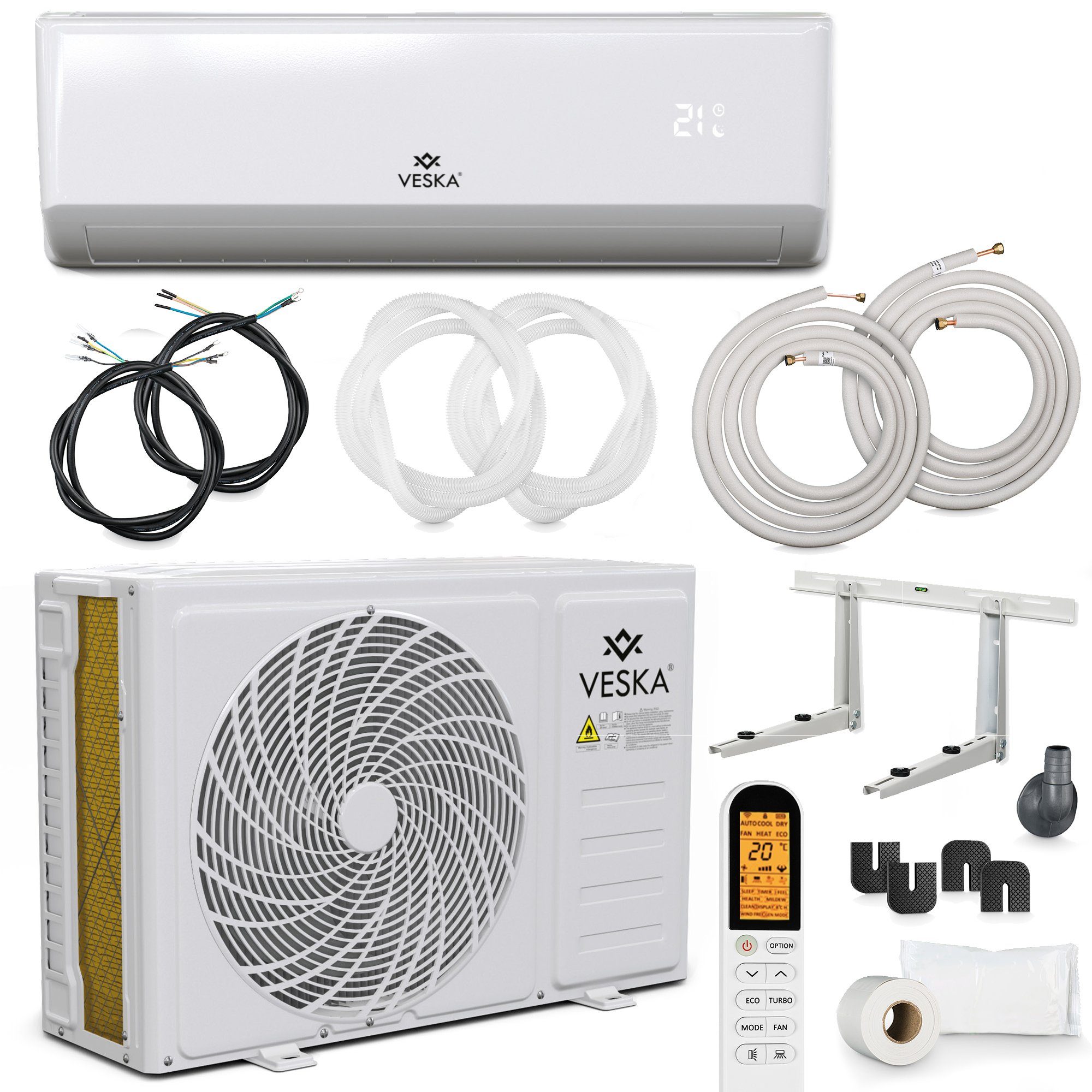 VESKA Split-Klimagerät Inverter Klimaanlage 12000 BTU - 3,5 KW - 2in1 Kühle günstig online kaufen