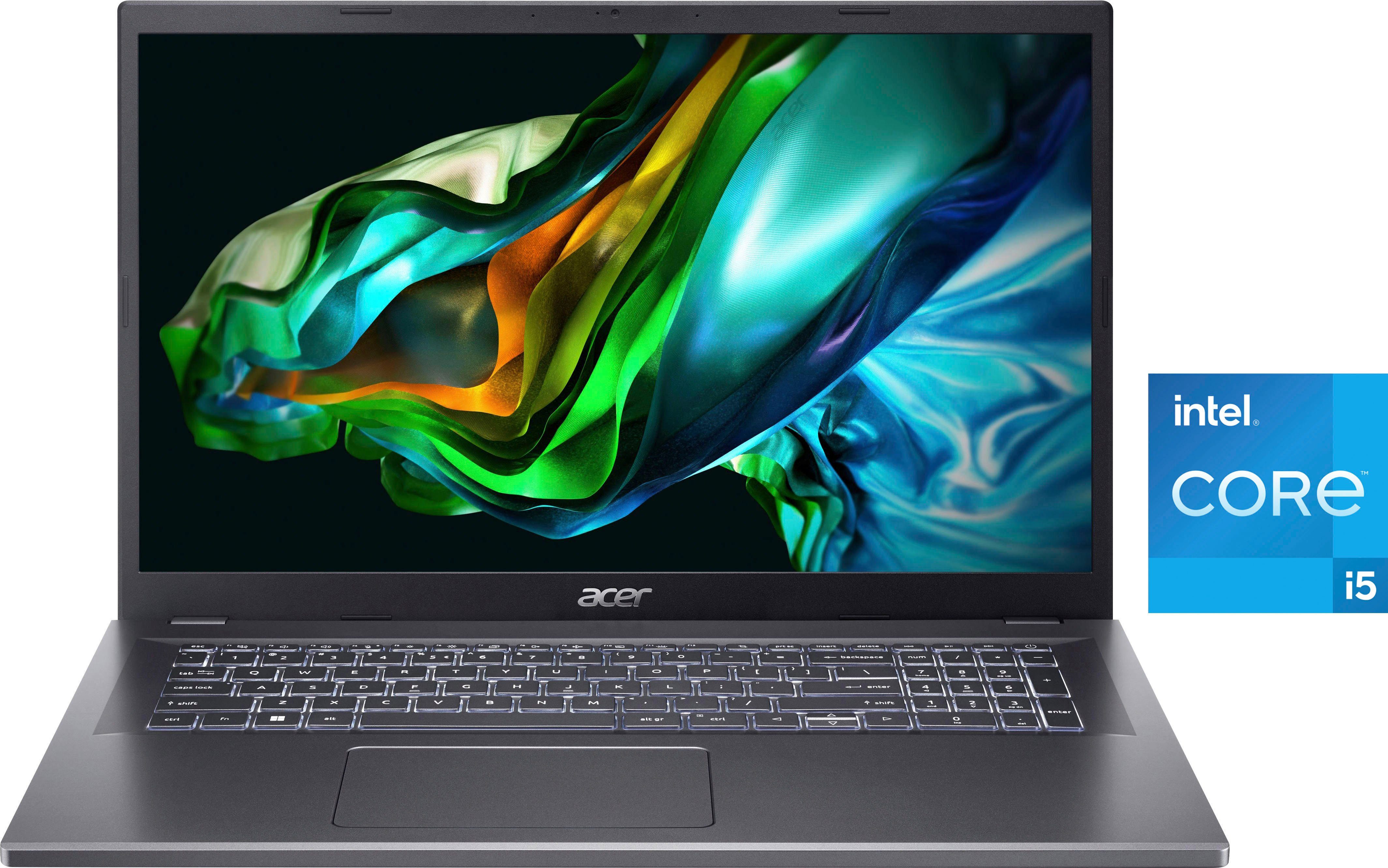 Acer A517-58M-58ER Notebook (43,94 cm/17,3 Zoll, Intel Core i5 1335U, Iris Xe Graphics, 1000 GB SSD)