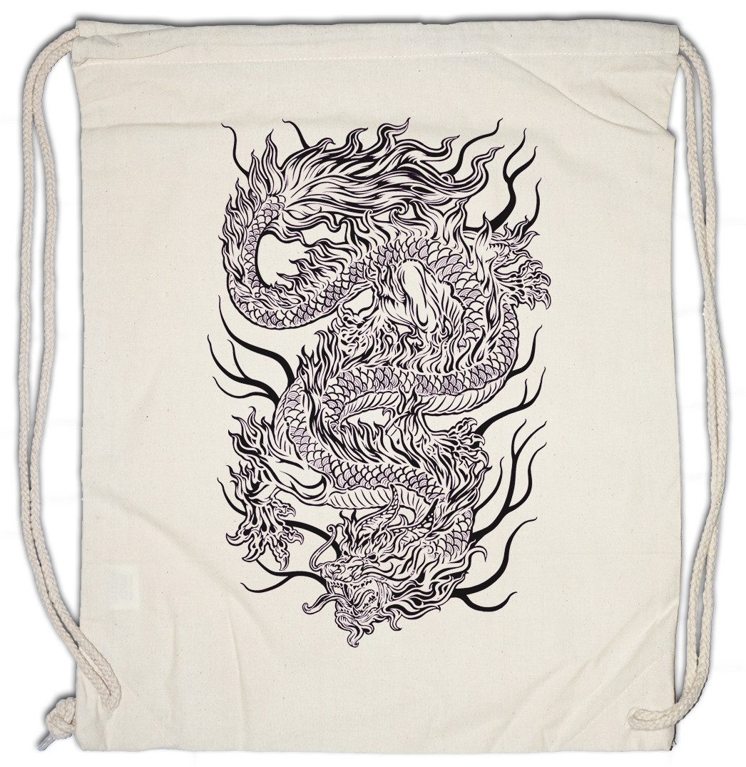 Urban Backwoods Turnbeutel Chinese Tattoo Dragon III Turnbeutel China Drache Art Asien Asia (1-tlg), Oldschool Mafia Mob Chinesisch