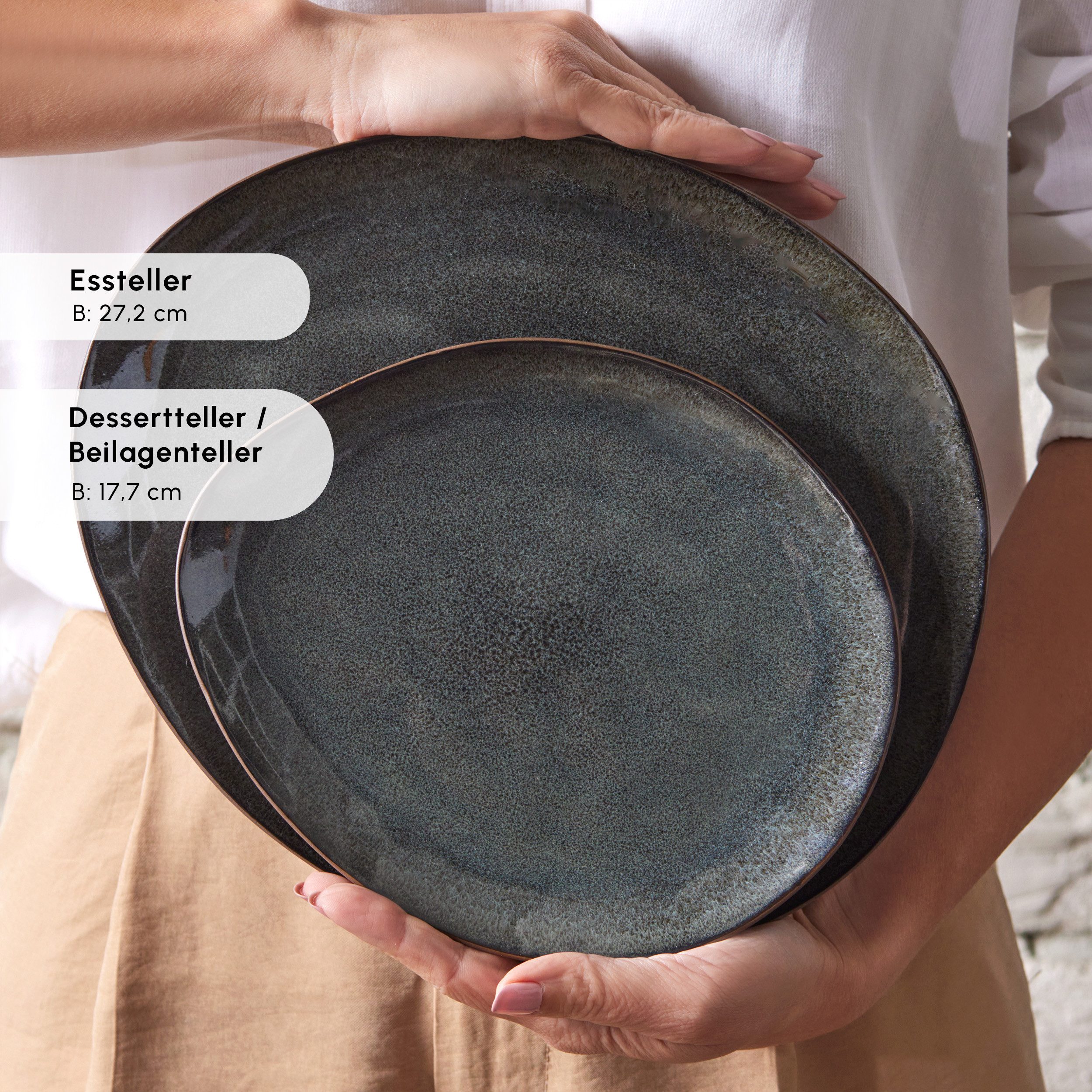 Karaca Geschirr-Set Karaca Earth Collection Bon Reaktiv 24-teiliges Geschirrset 6 Personen