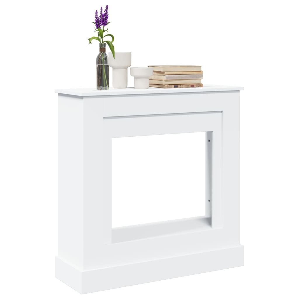 Bodenschutzplatte Kaminumrandung Weiß 90x30x90 cm Spanplatte