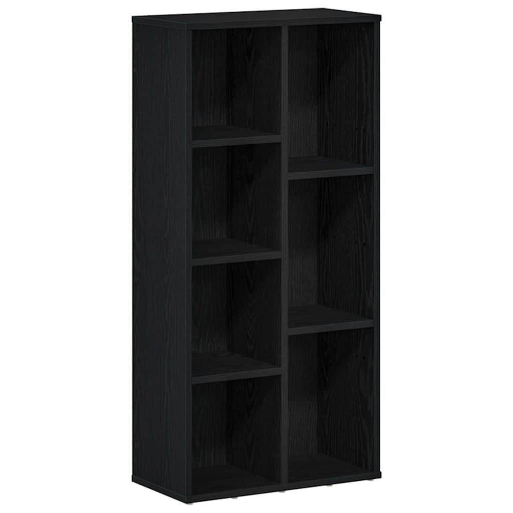 vidaXL Bücherregal Bücherregal Schwarz Eichen-Optik 50x25x104 cm Holzwerkst günstig online kaufen