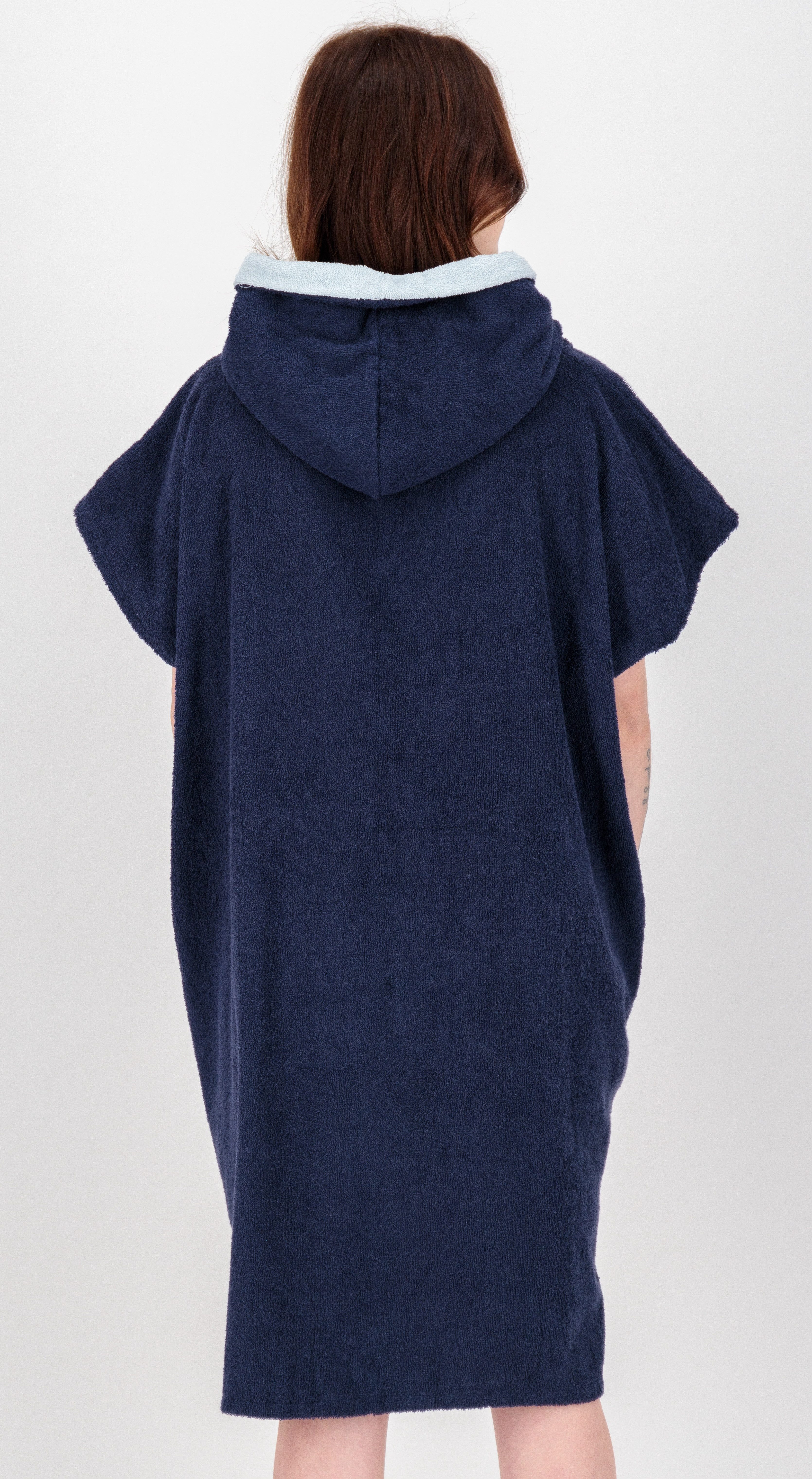 DEPROC Active Badeponcho PONCHINO HALIFAX WOMEN Umziehhilfe Strandponcho, Kapuze, ohne, Innenliegende Tasche zum Umziehen