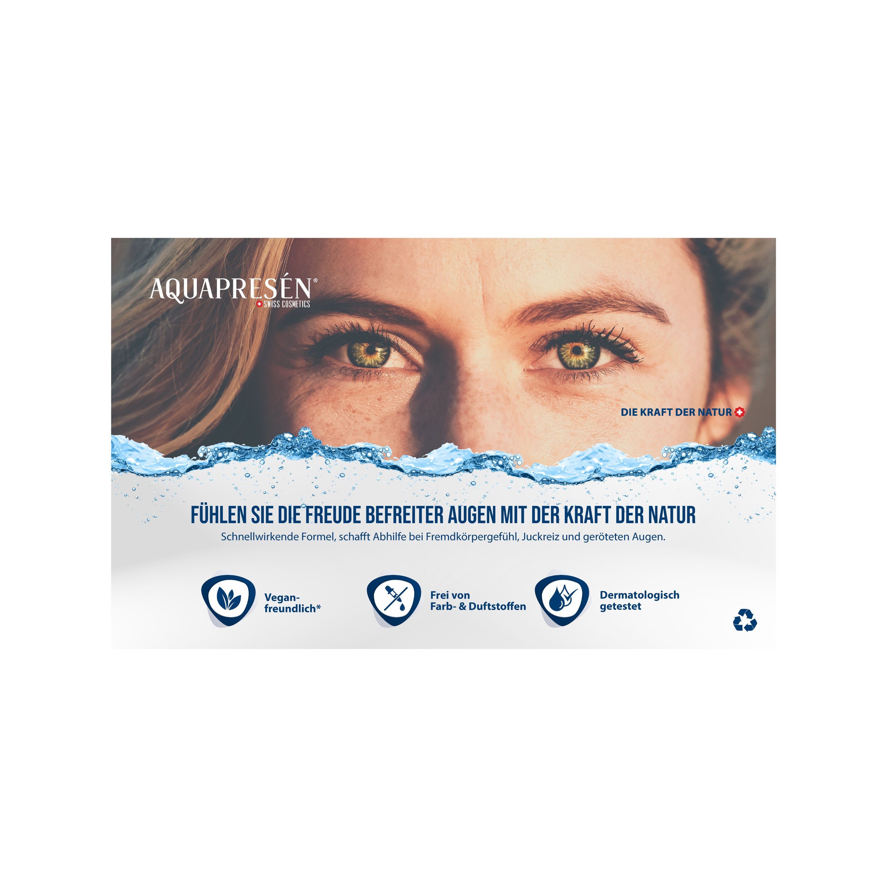 AQUAPRESÉN® Augenpflege Augenserum trockene RetinAlpin 50ml Aktiv Augentropfen Augen