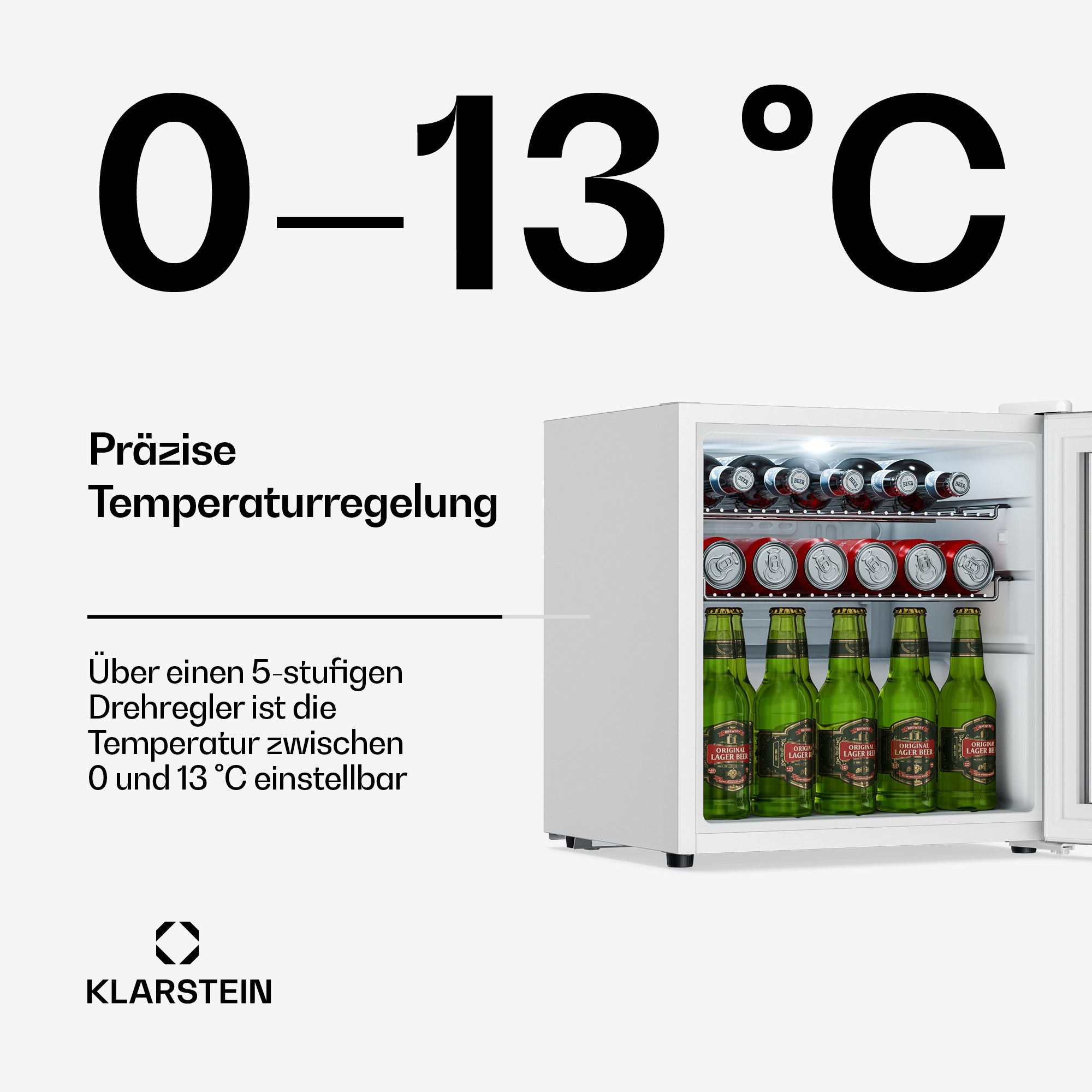 Klarstein Getränkekühlschrank 10047755, 43.6 cm hoch, 47.4 cm breit – Bild 5 von 5