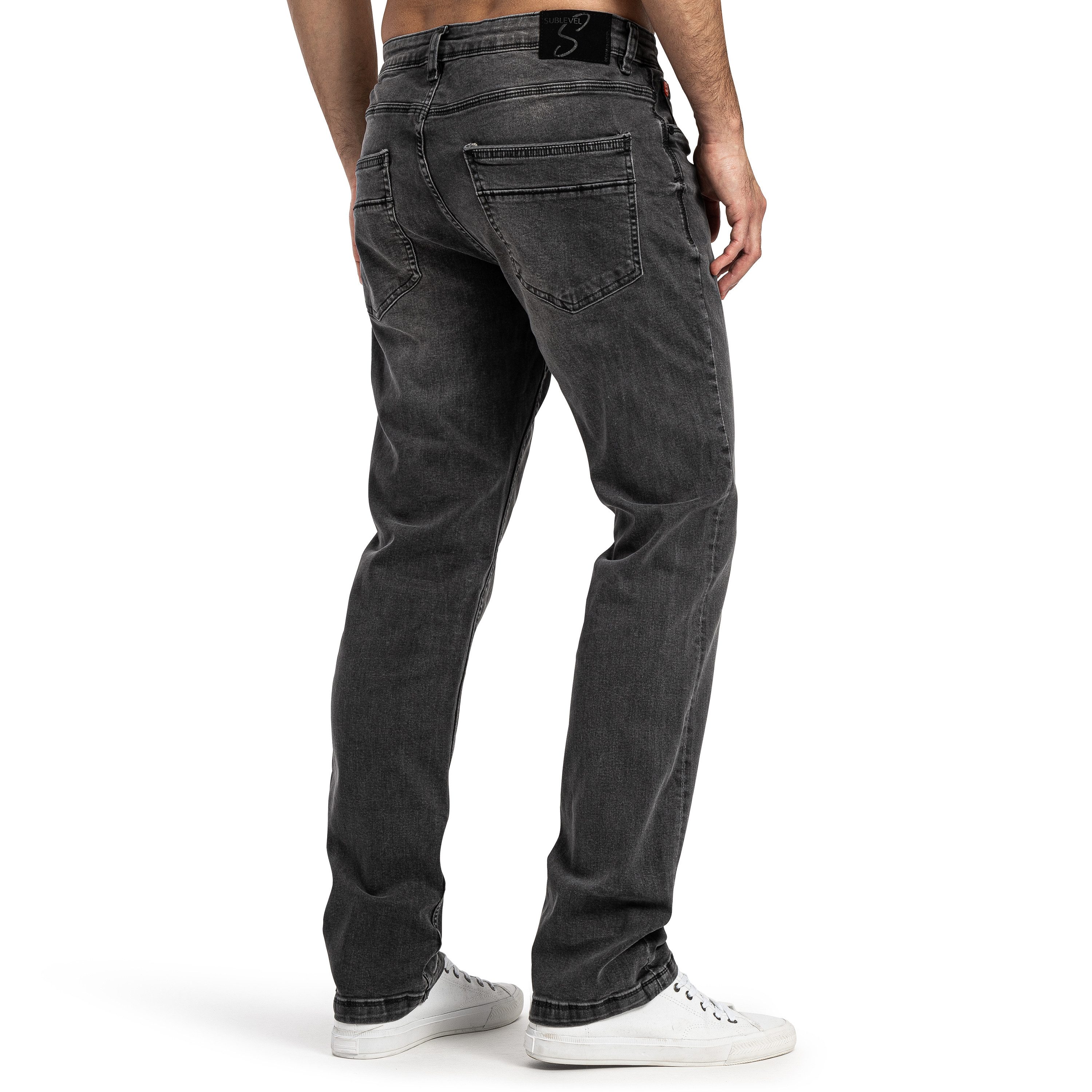 SUBLEVEL Slim-fit-Jeans Herren Jeans Slim Straight Fit Stretch Hose Flexibl günstig online kaufen