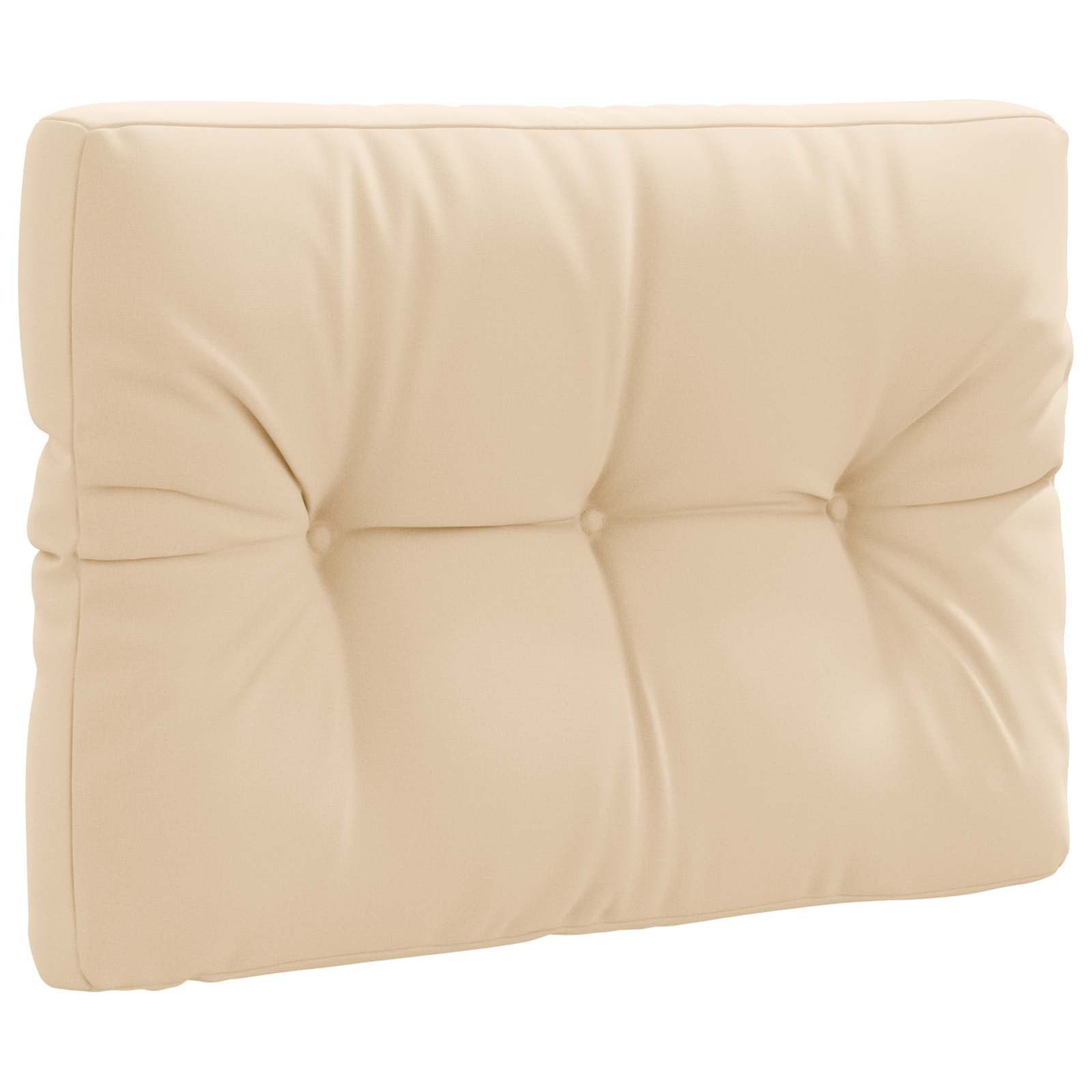 vidaXL Sitzauflage Pallet Rückenpolster VIANEN 100 % Polyester Creme, (1 St)