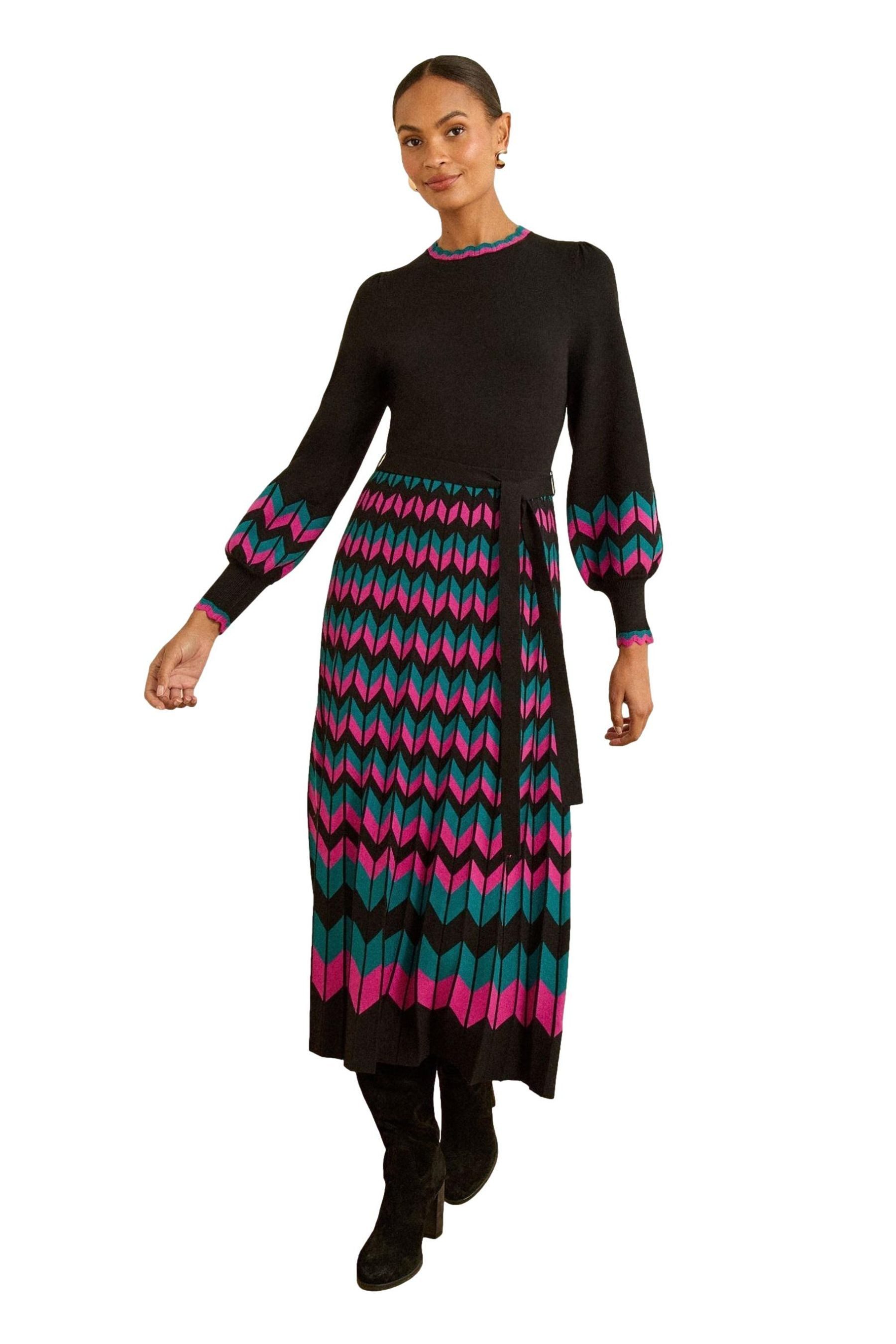 Midikleid Love & Roses Strick-Minikleid, Regular