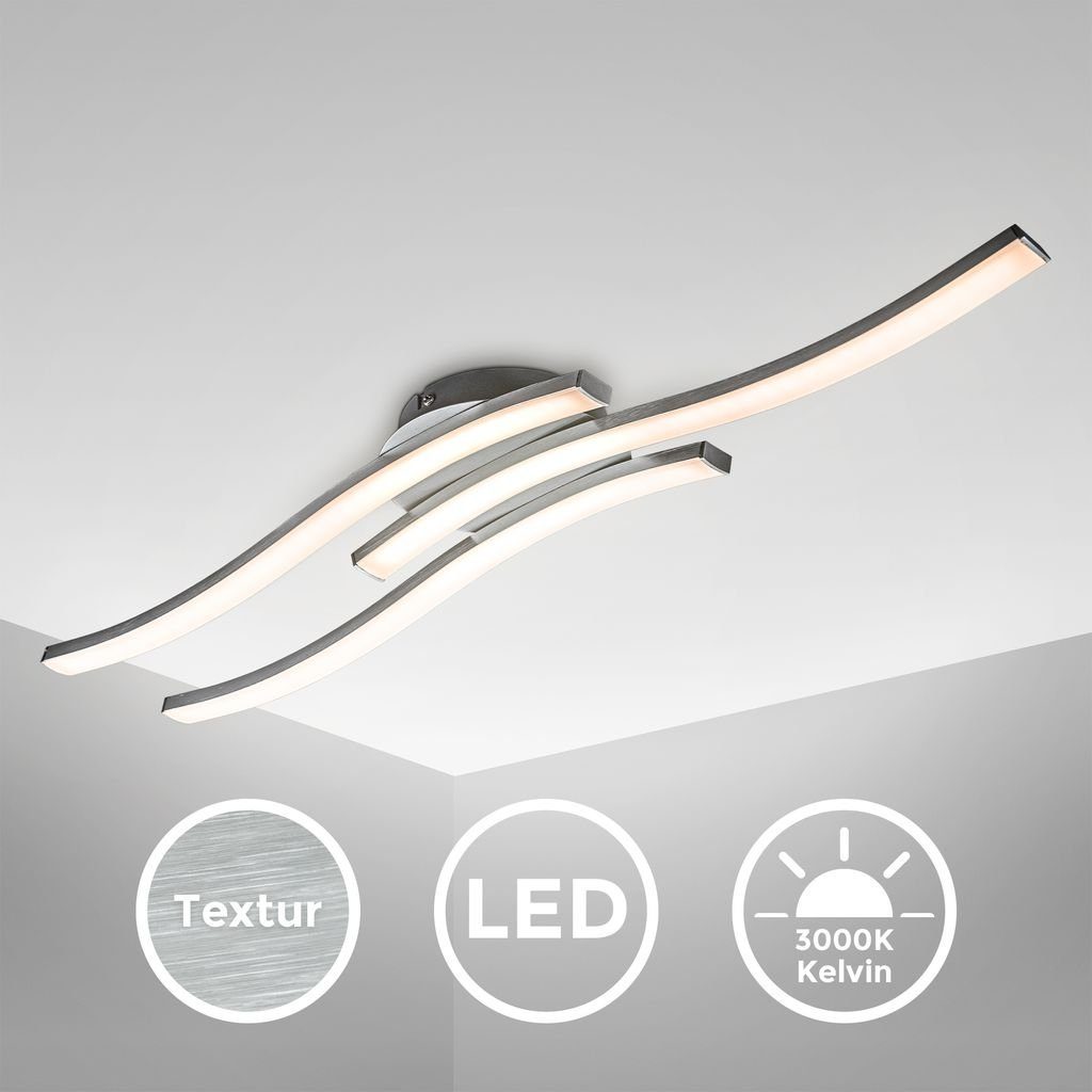 B.K.Licht Deckenleuchte moderne LED Deckenlampe 3-flammig wellenförmig 56x1 günstig online kaufen